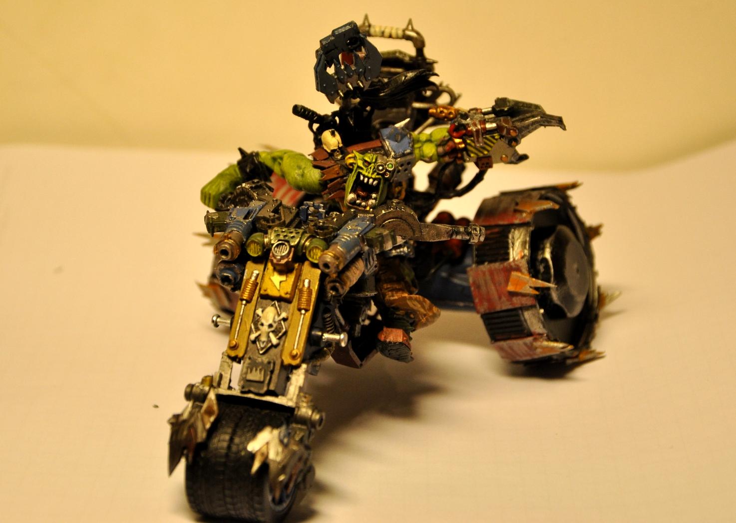 Bike, Boss, Conversion, Custom, Dethskulls, Greenstuf, Orks, Waaagh!, Warbike, Warboss