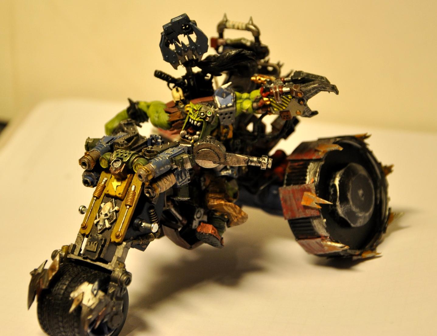 Bike, Boss, Conversion, Custom, Dethskulls, Greenstuf, Orks, Waaagh!, Warbike, Warboss