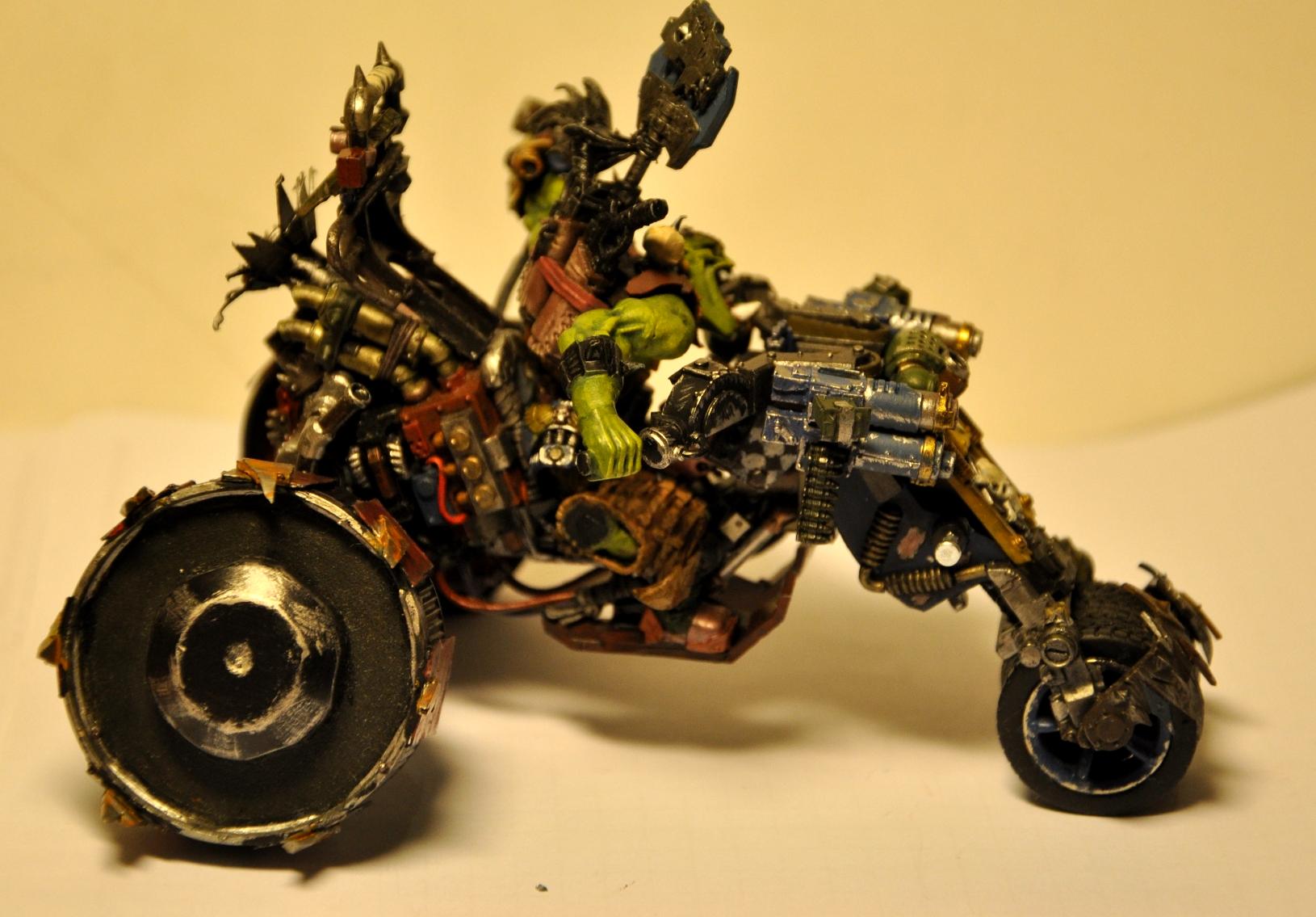 Bike, Boss, Conversion, Custom, Dethskulls, Greenstuf, Orks, Waaagh!, Warbike, Warboss
