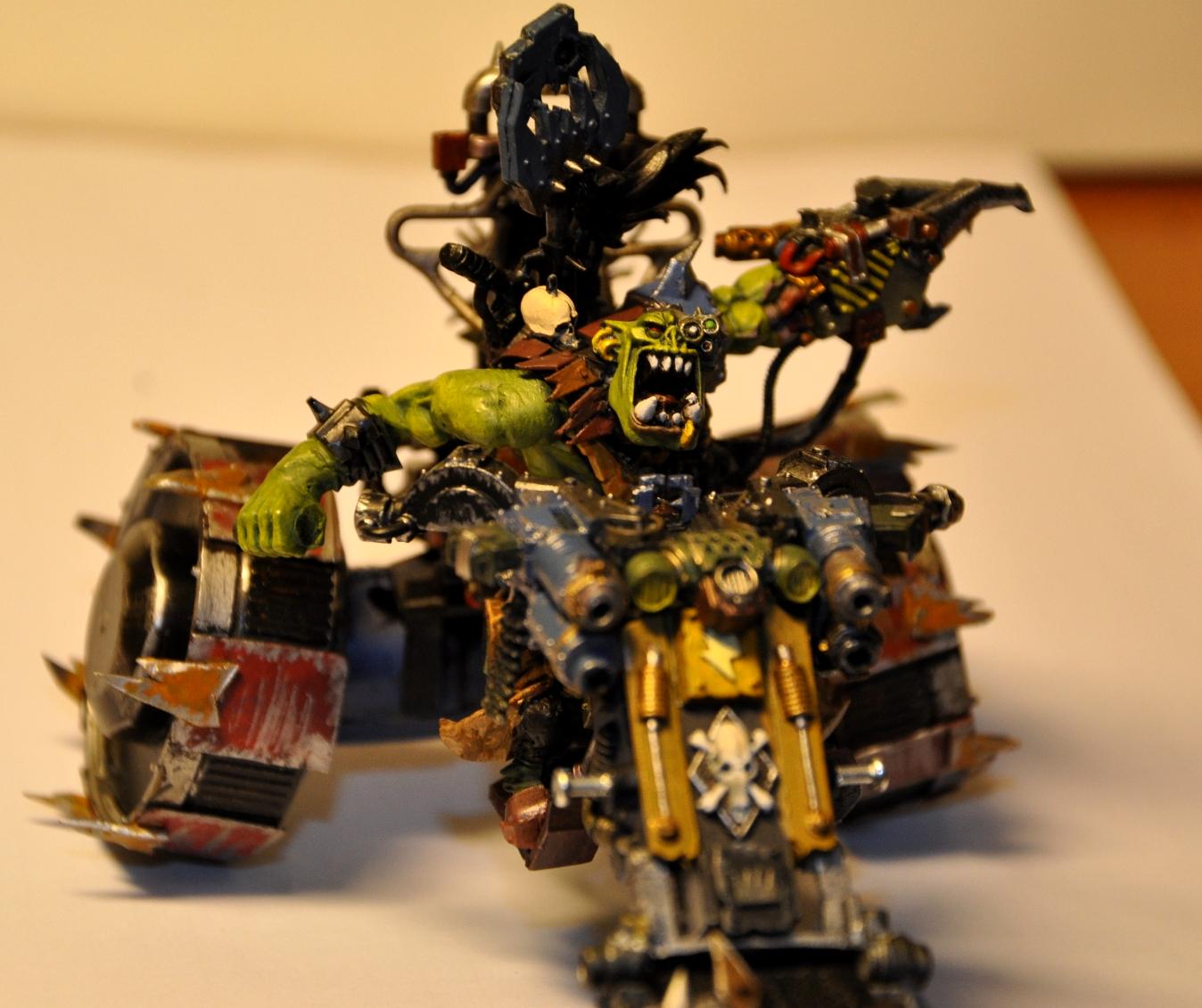 Bike, Boss, Conversion, Custom, Dethskulls, Greenstuf, Orks, Waaagh!, Warbike, Warboss