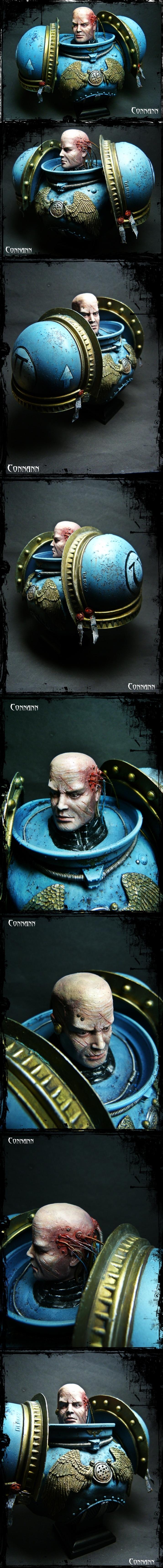 Bust, Space Marines, Ultramarines, Warhammer 40,000