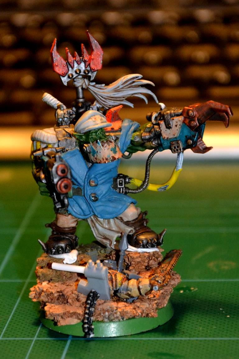 Blood Axe, Conversion, Custom Build, Deff Dread, Greenstuff, Ork Boys, Orks, Powerclaw, Scratch Build, Warboss