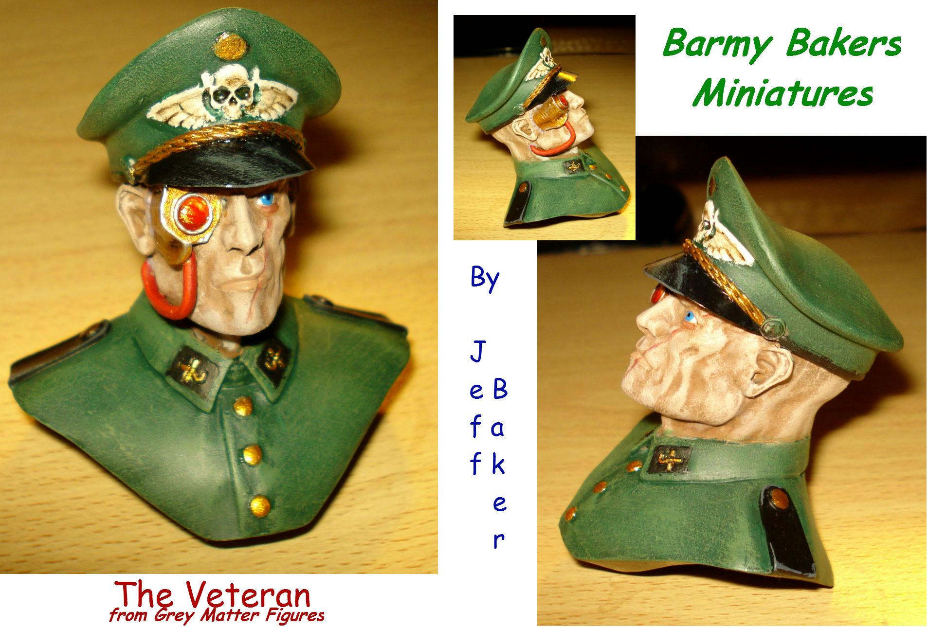 Barmy Bakers Miniatures, Bust, Commissar, Grey Matter Figures, Imperial Guard, Warhammer 40,000
