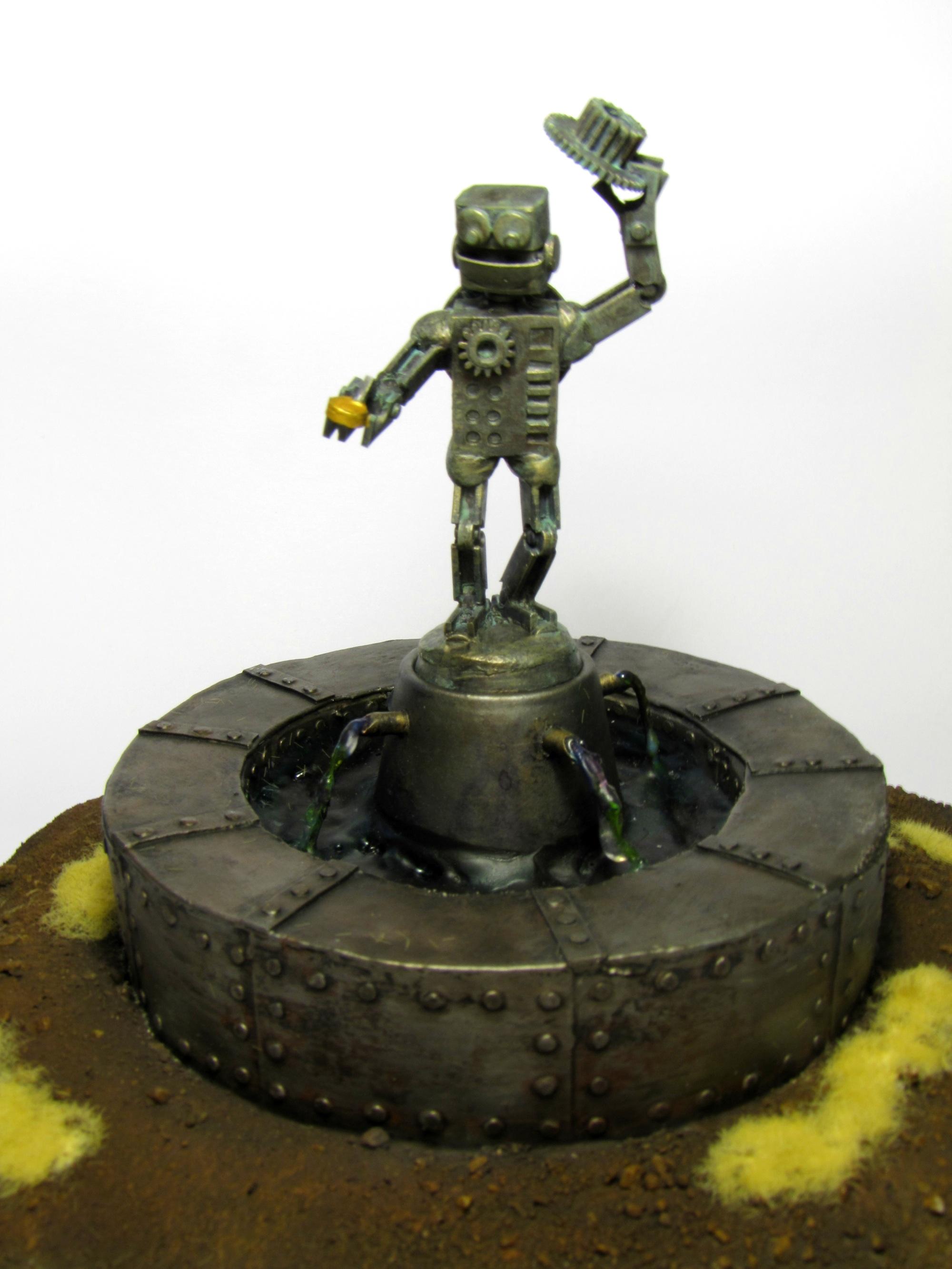 Cog, Gear, Hat, Metal, Prize, Robot, Steampunk, Terrain, Terrain Competition, Well