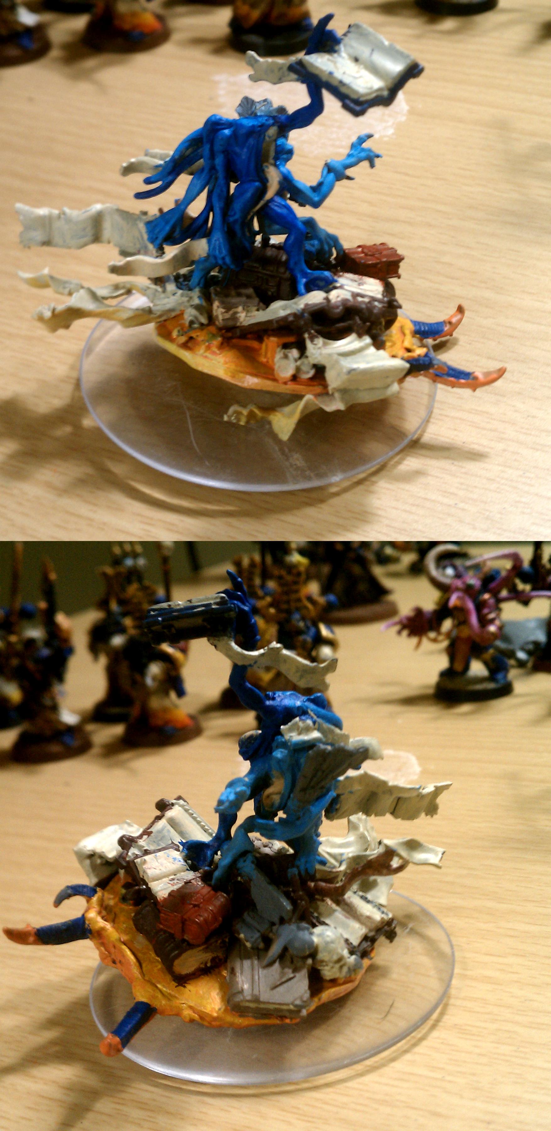 Blue Scribes, Chaos, Chaos Daemons, Conversion, Daemons, Disk Of Tzeentch, Herald, Tzeentch