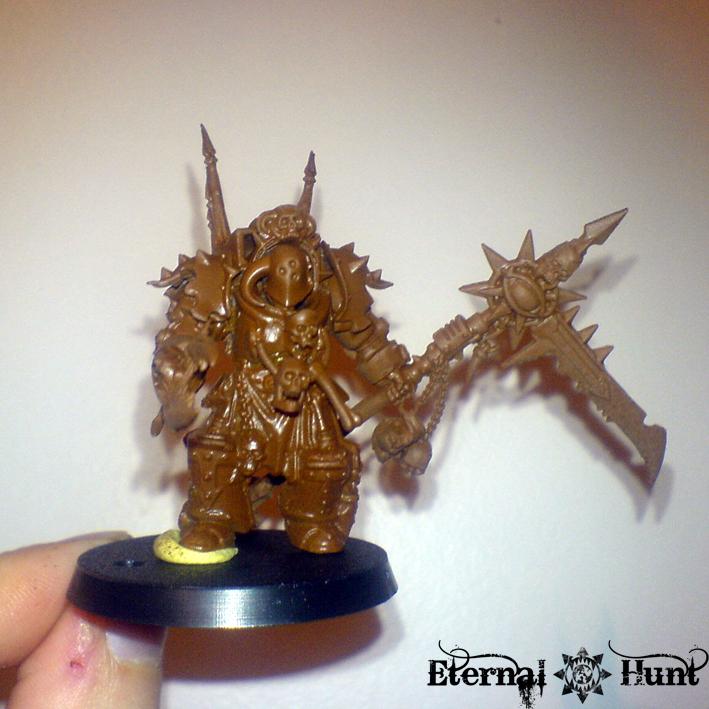 Chaos, Chaos Lord, Chaos Space Marines, Conversion, Death Guard, Nurgle, Plague Marines, Scythe, Terminator Armor, Typhus Counts As, Warhammer 40,000, Work In Progress
