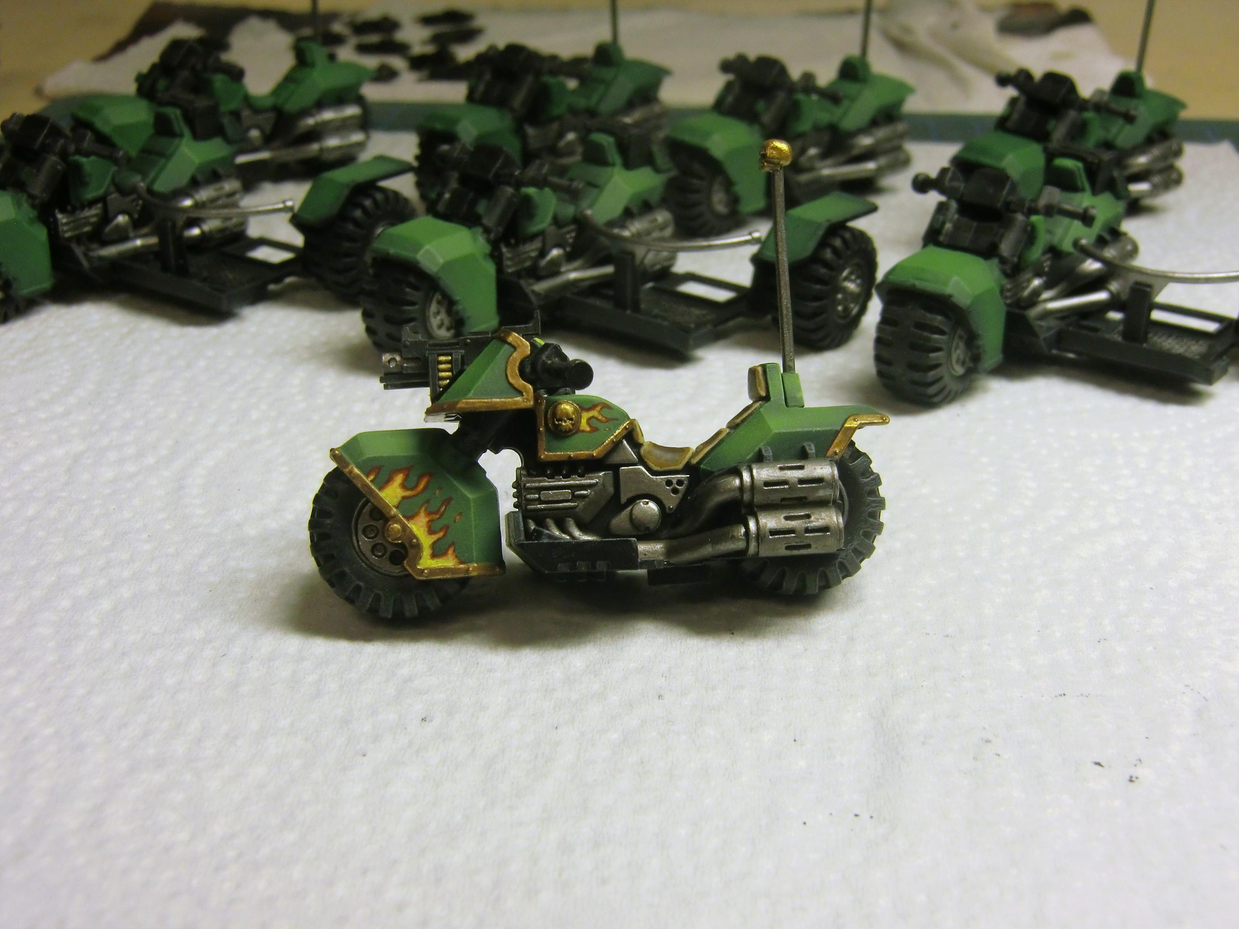 Bike, Flames, Salamanders, Space Marines