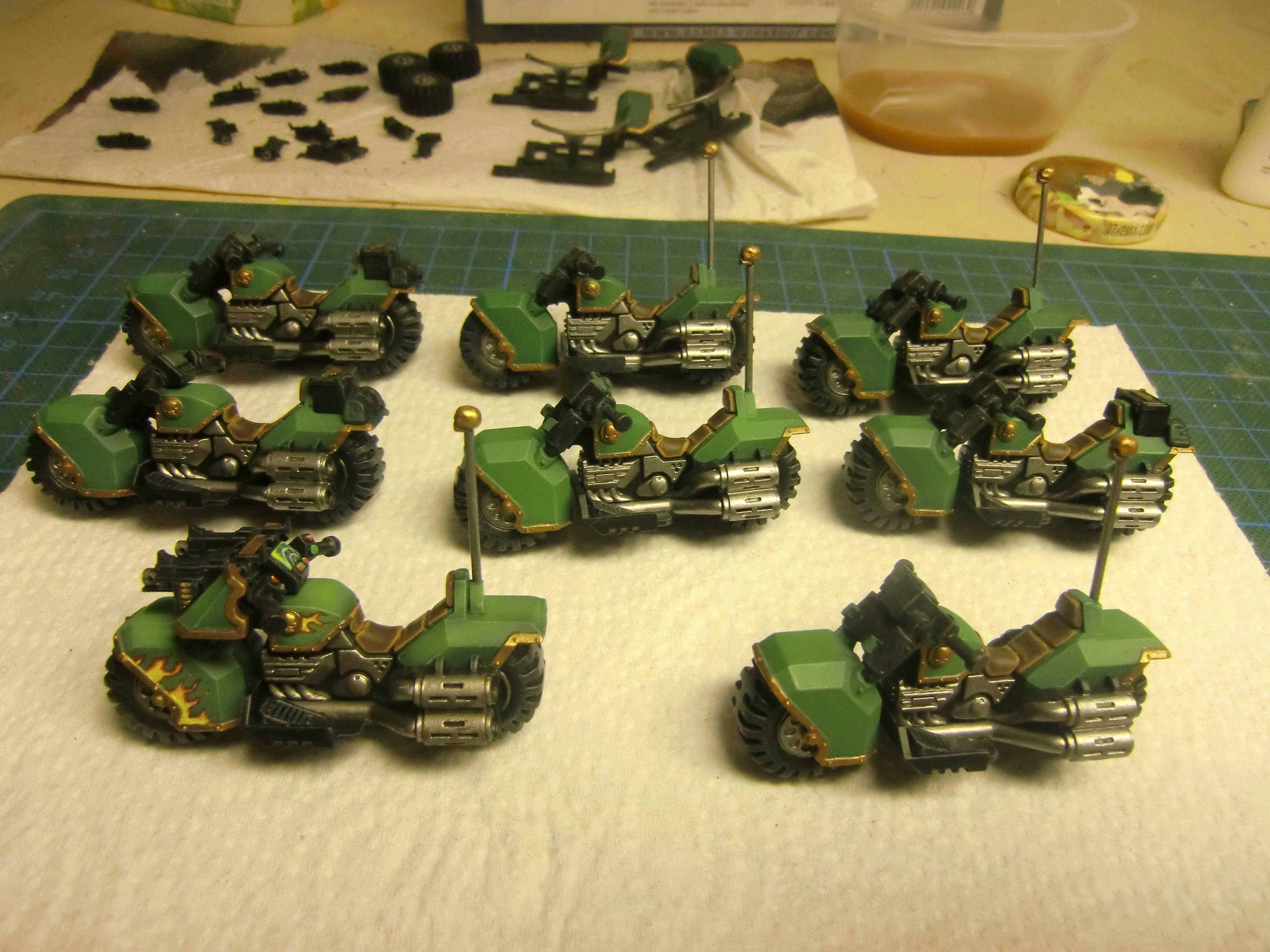 Bike, Flames, Salamanders, Space Marines