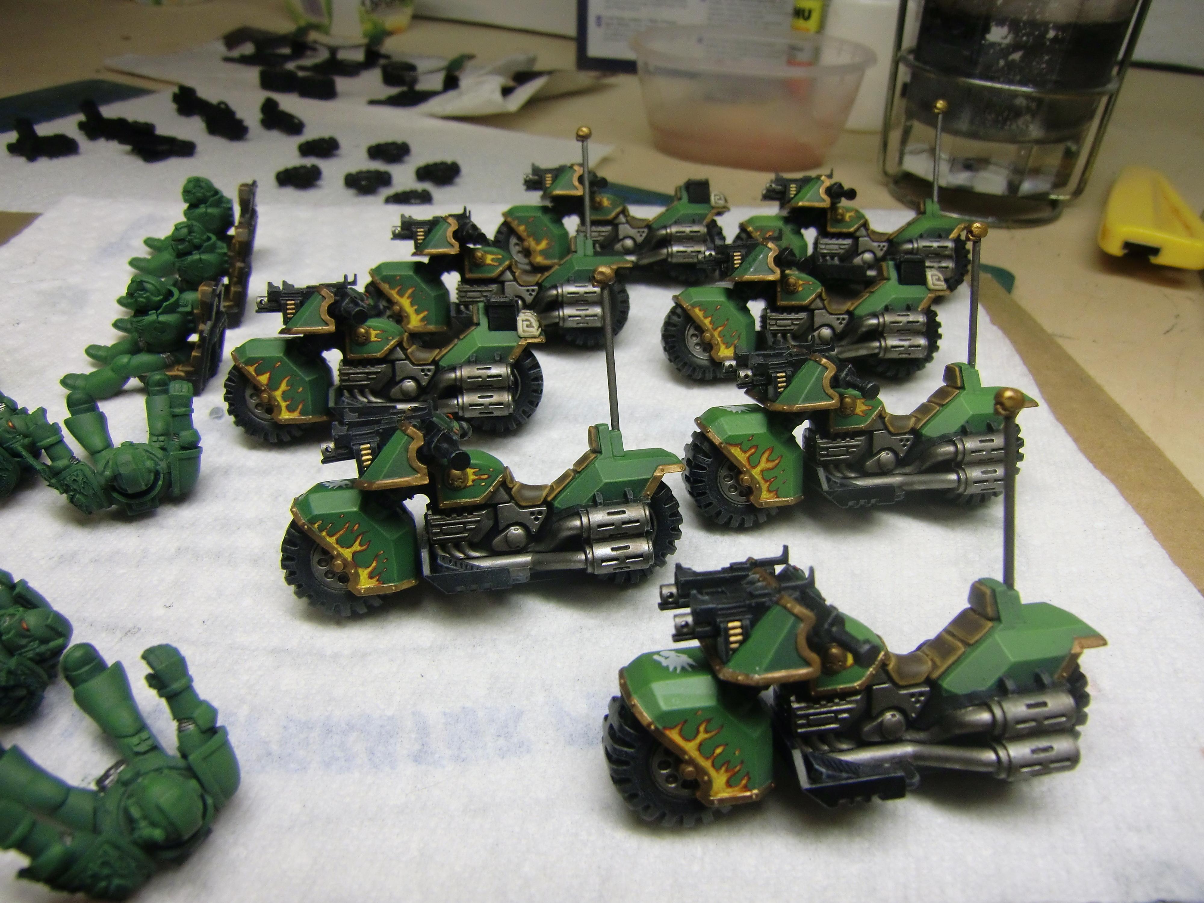 Bike, Flames, Salamanders, Space Marines