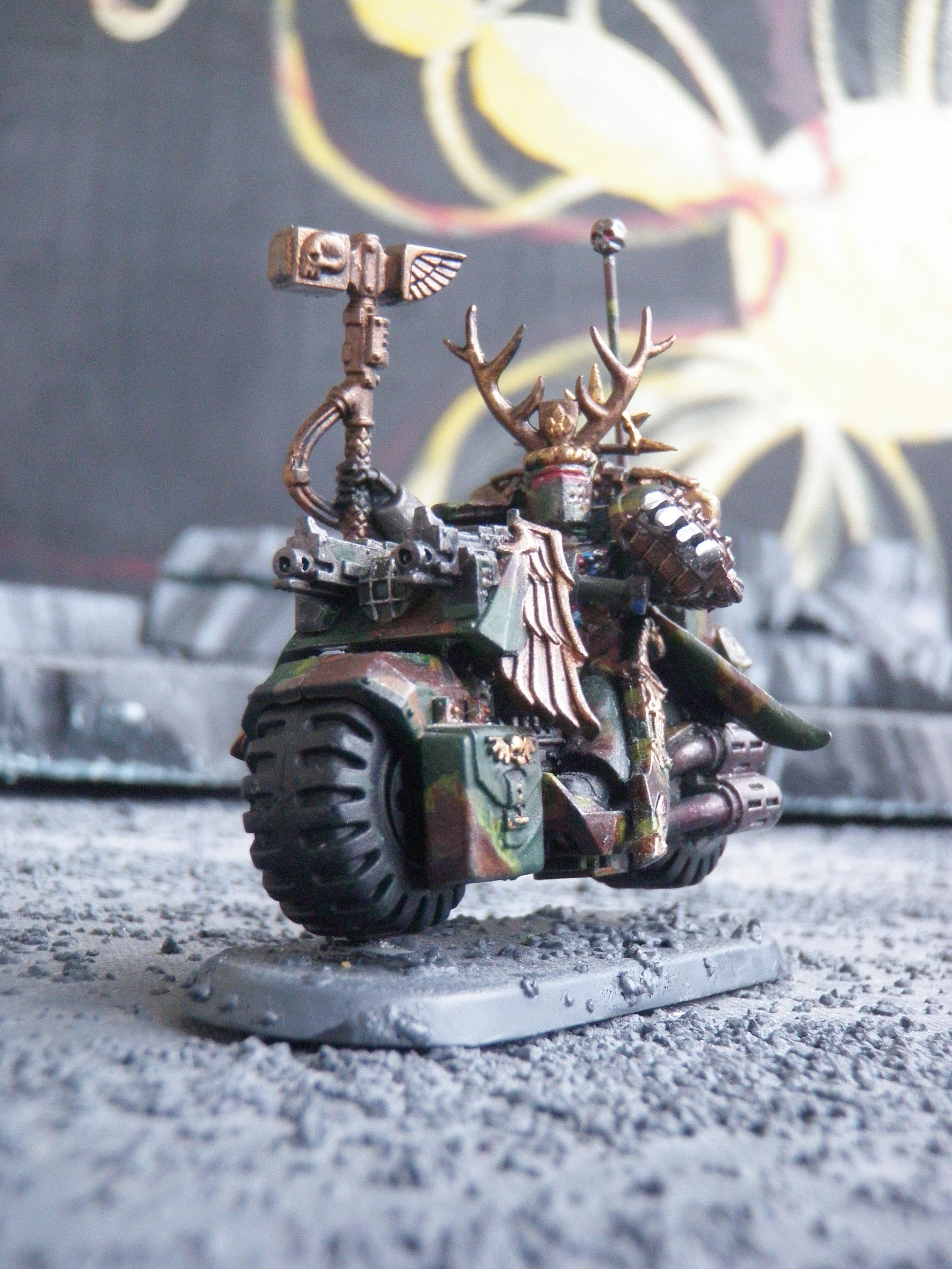 Bike, Camouflage, Captain, Lighting Claw, Space Marines, Thunder Hammer