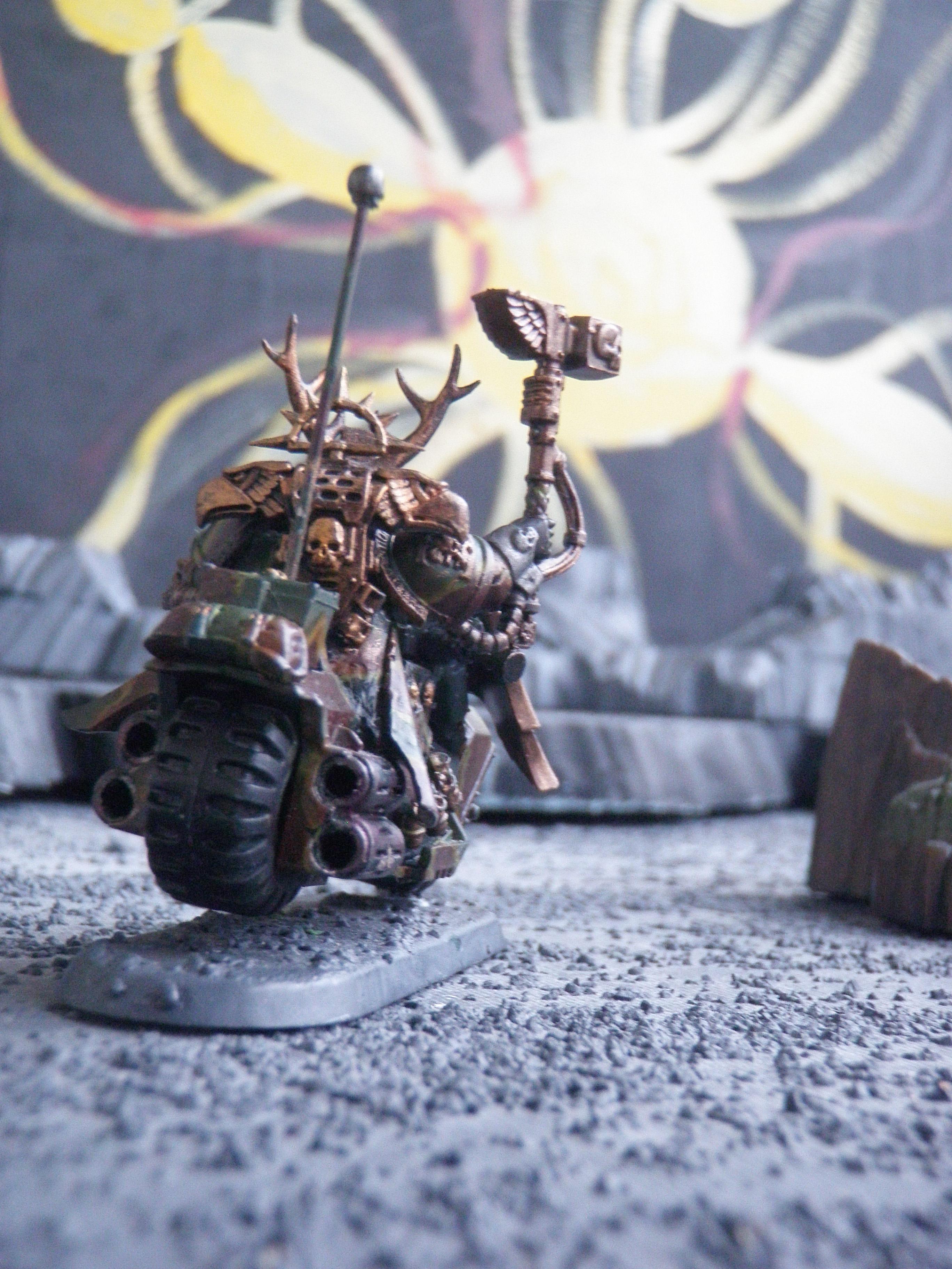 Bike, Camouflage, Captain, Lighting Claw, Space Marines, Thunder Hammer