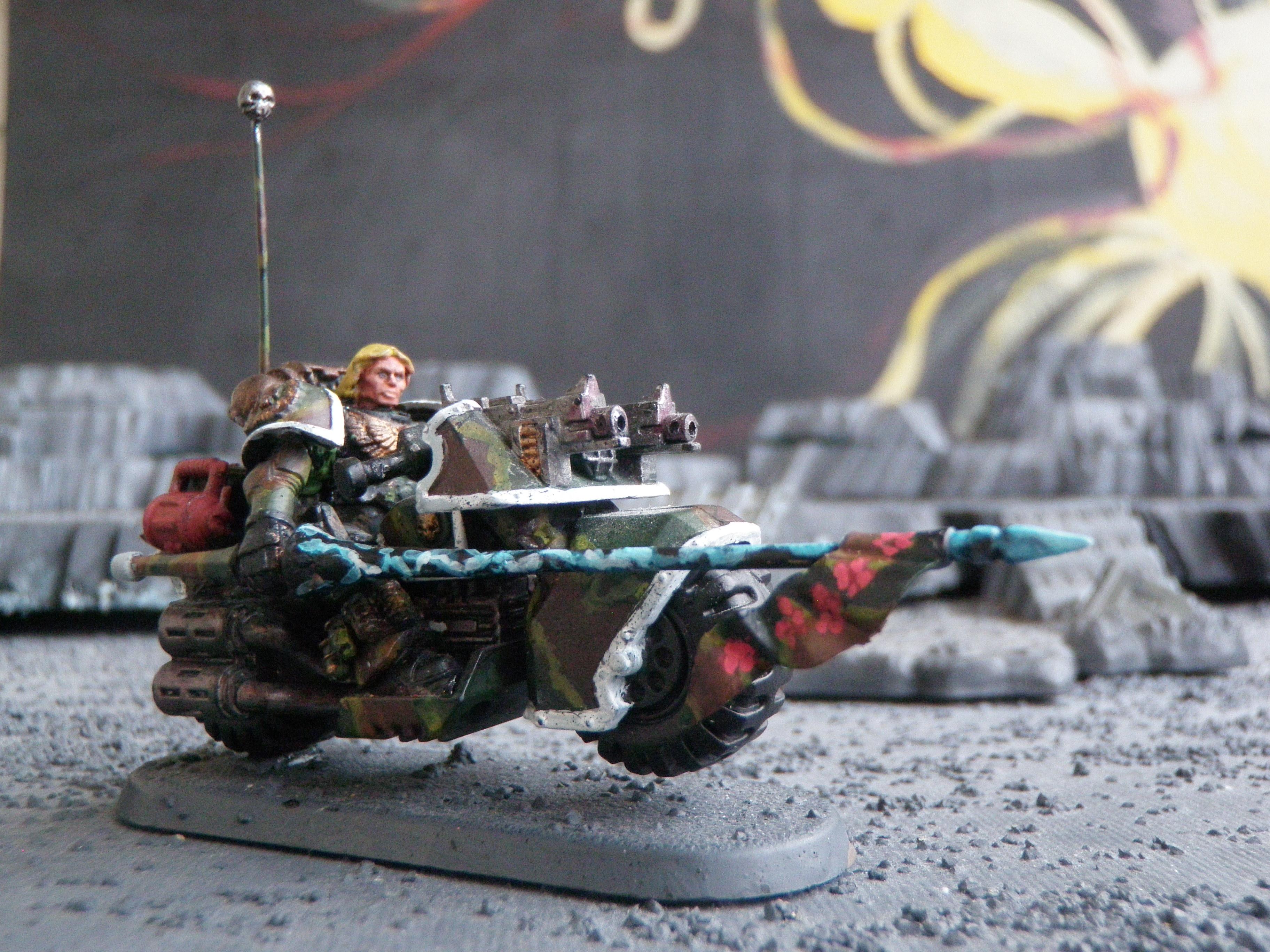 Bike, Camouflage, Melta Bomb, Power Lance, Sergeant, Space Marines