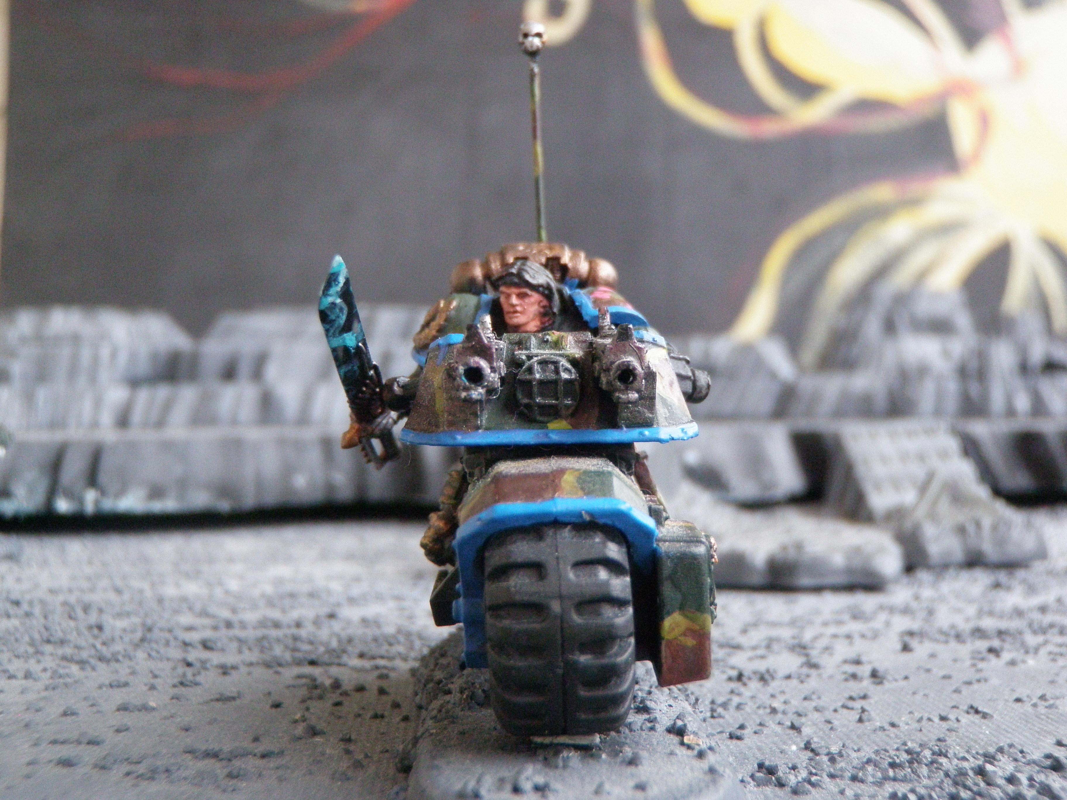 Bike, Camouflage, Power Sword, Sergeant, Space Marines