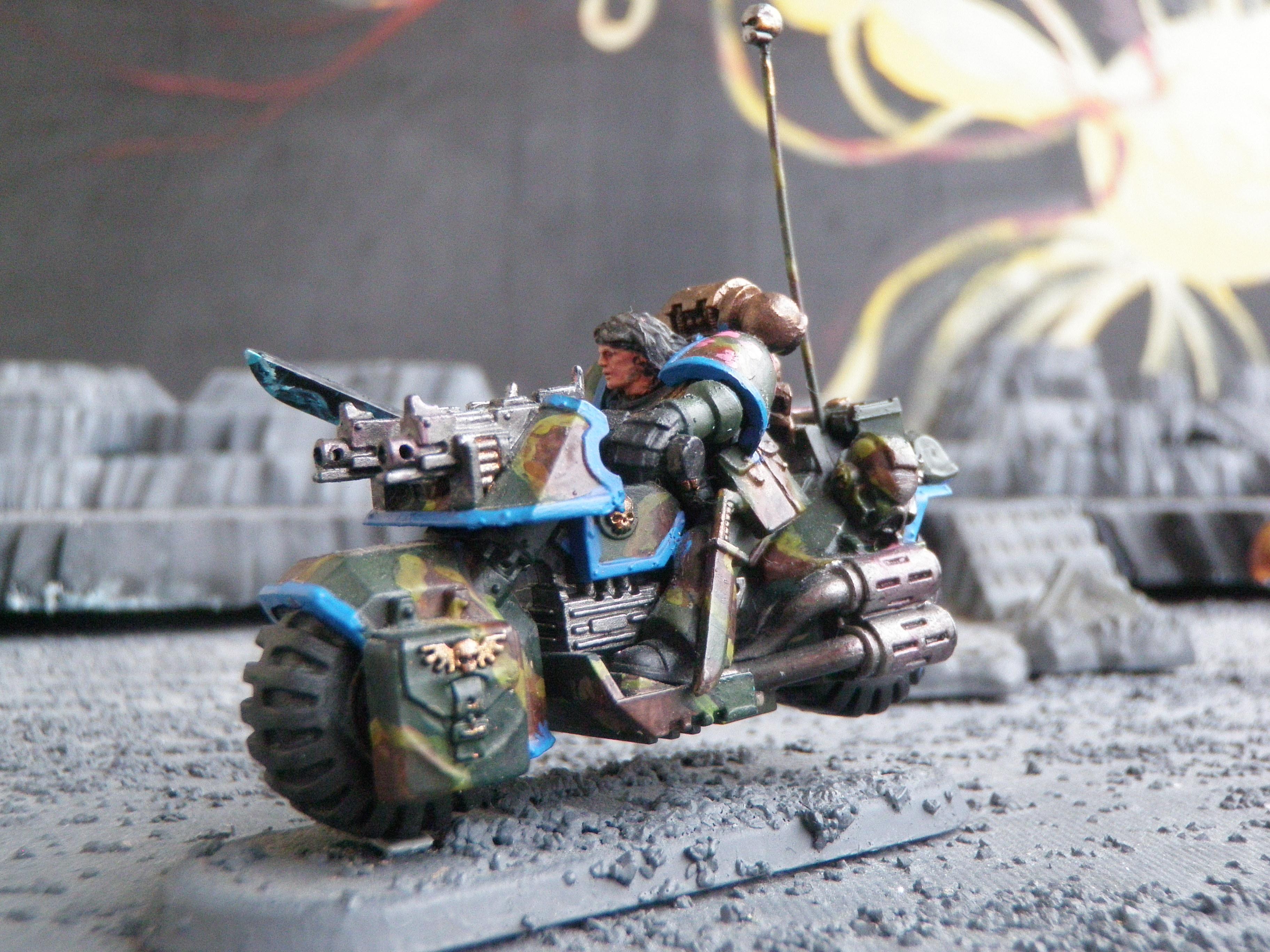 Bike, Camouflage, Power Sword, Sergeant, Space Marines