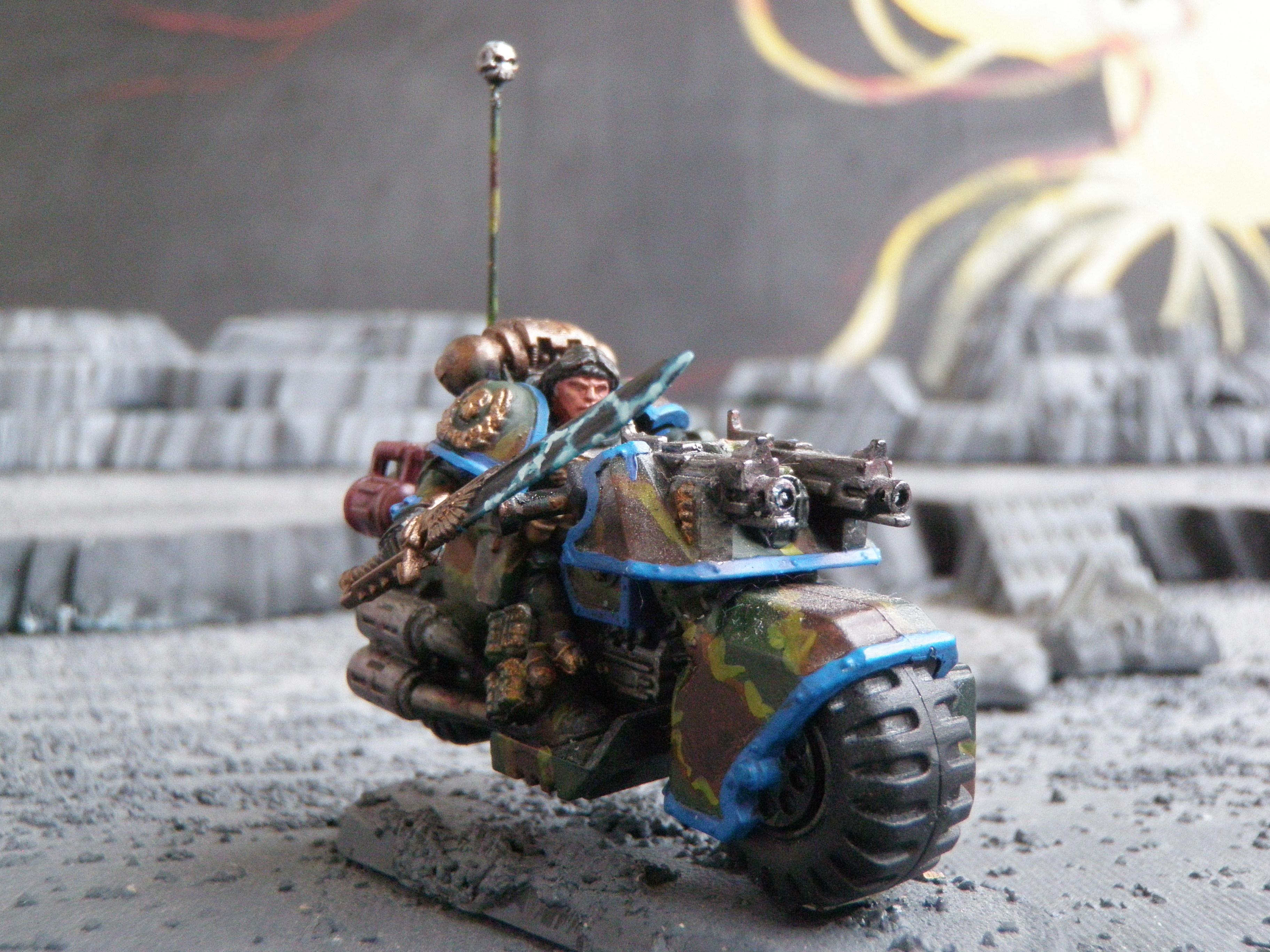 Bike, Camouflage, Power Sword, Sergeant, Space Marines