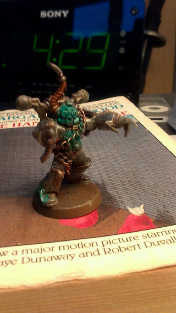 Autocannon, Beige, Brown, Conversion, Cool, Horns, Pistol, Plague, Power Fist, Space Marines