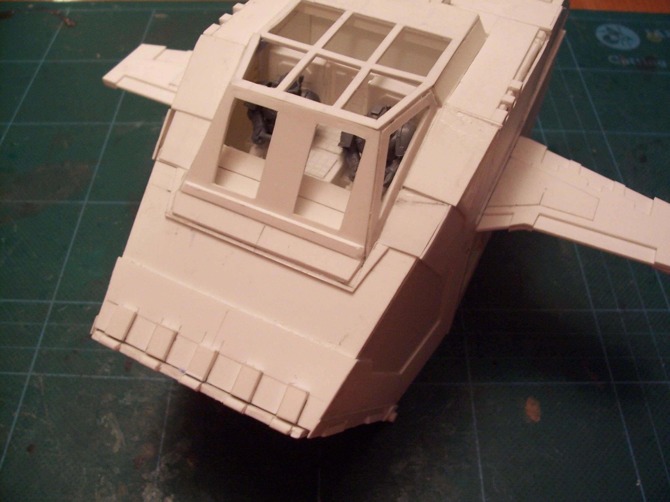 Gunship, Plasticard. Scratchbuild, Thunderhawk, Work In Progress