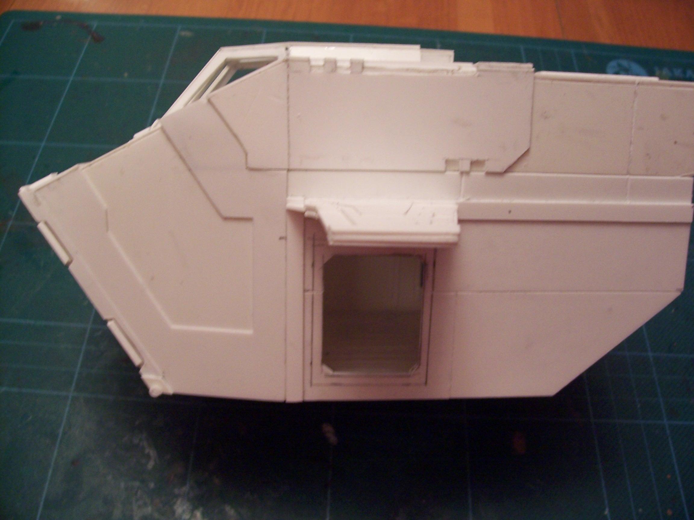 Gunship, Plasticard. Scratchbuild, Thunderhawk, Work In Progress