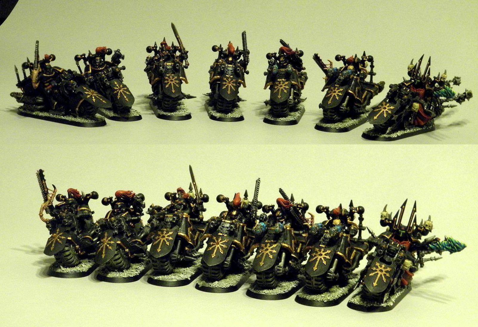 Bike, Black Legion, Champion, Chaos, Chaos Bikers, Chaos Space Marines, Conversion, Melta Bomb, Traitor Legion, Warhammer 40,000, Warhammer Fantasy