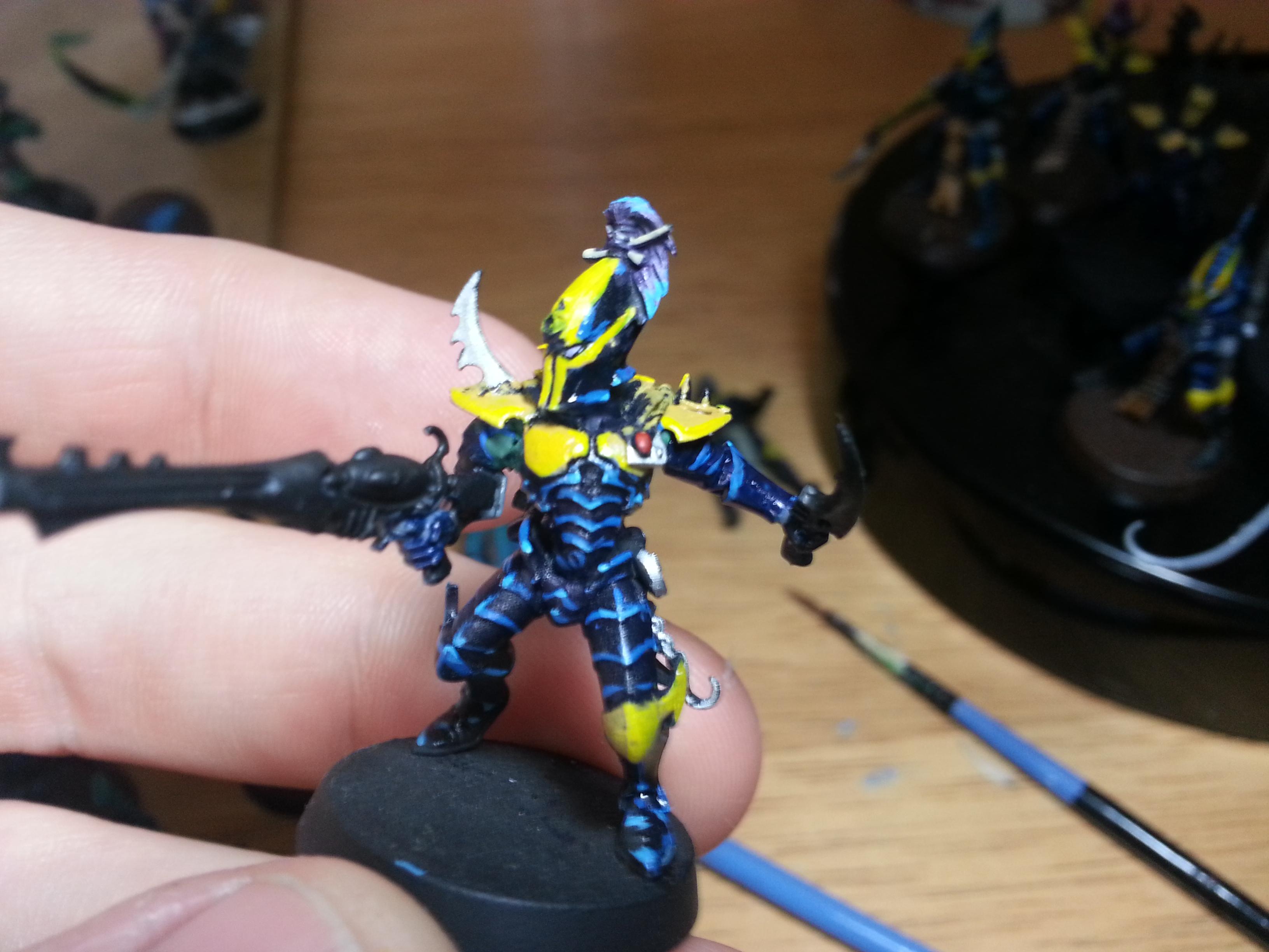 Blue, Dark, Eldar, Kabalire, Warriors, Yellow