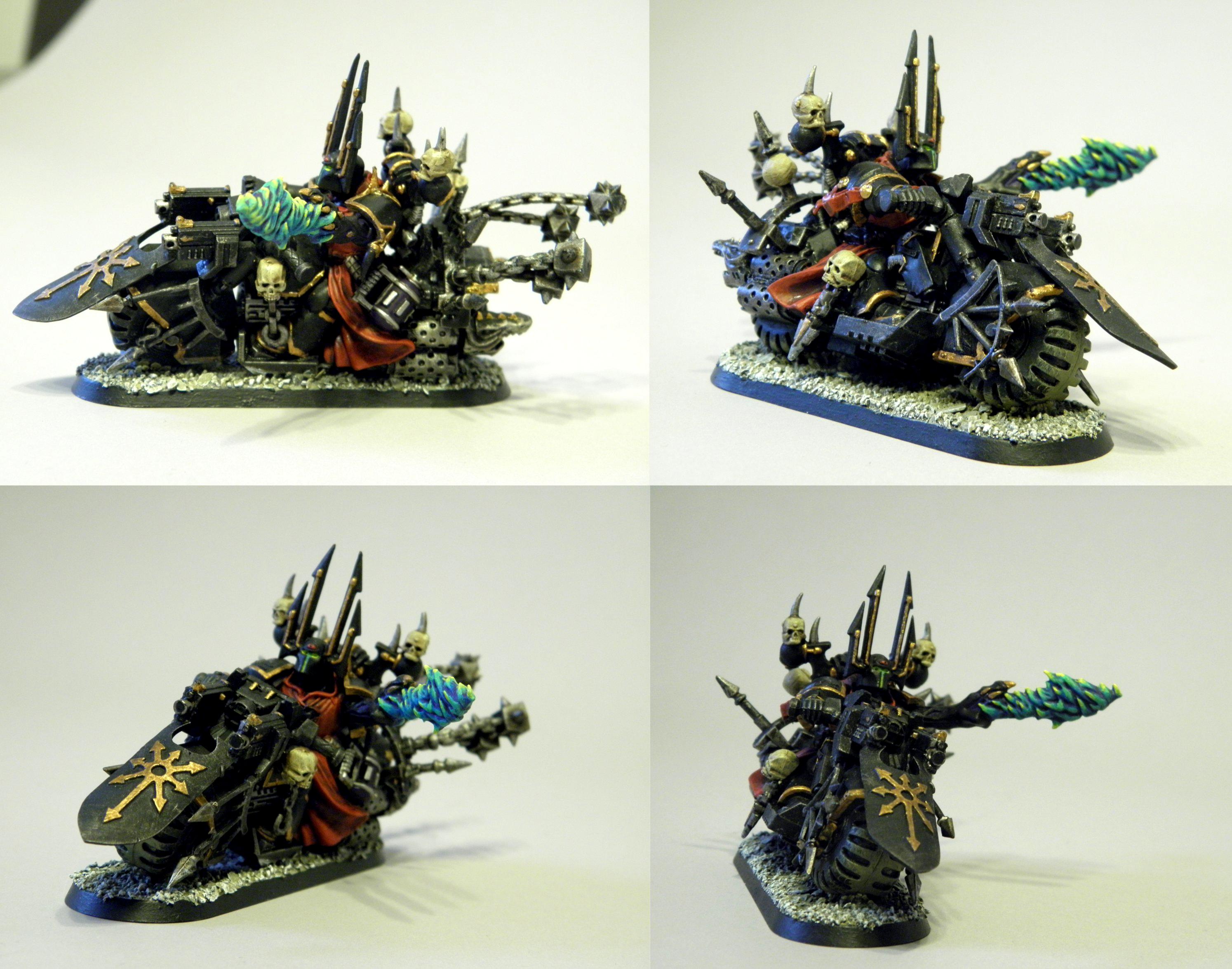 Bike, Black Legion, Champion, Chaos, Chaos Bikers, Chaos Lord, Chaos Space Marines, Conversion, Melta Bomb, Traitor Legion, Warhammer 40,000, Warhammer Fantasy