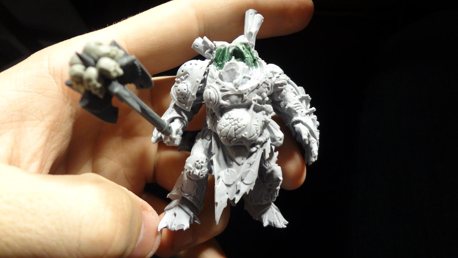 Daemon Prince of Nurgle w/ Custom Black Mace WIP
