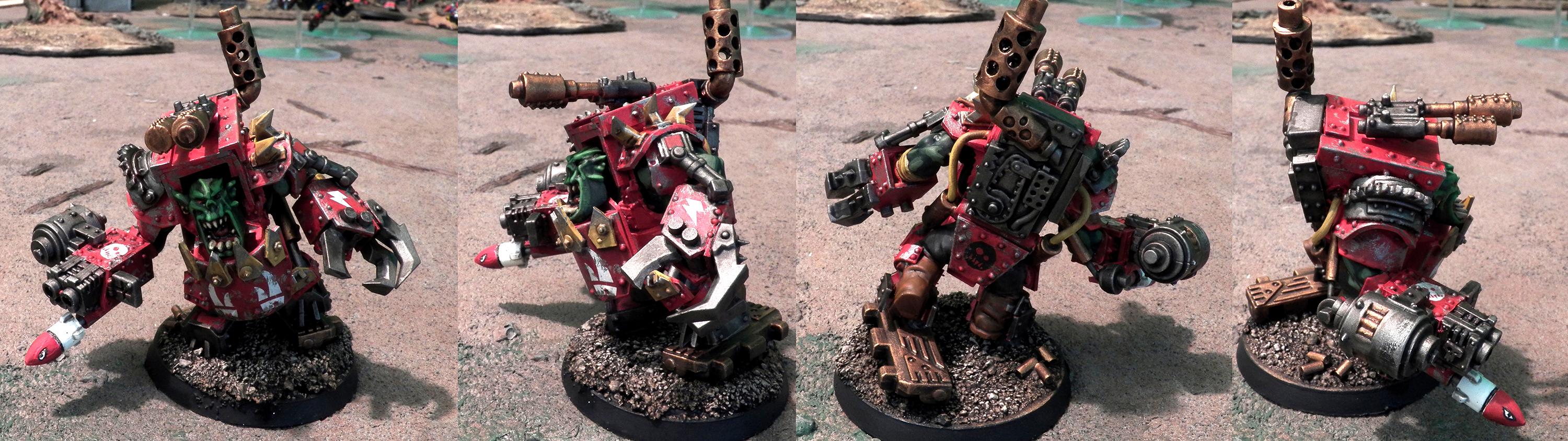 Mega-armor, Nob, Orks, Ouze, Scratch Build, Warhammer 40,000