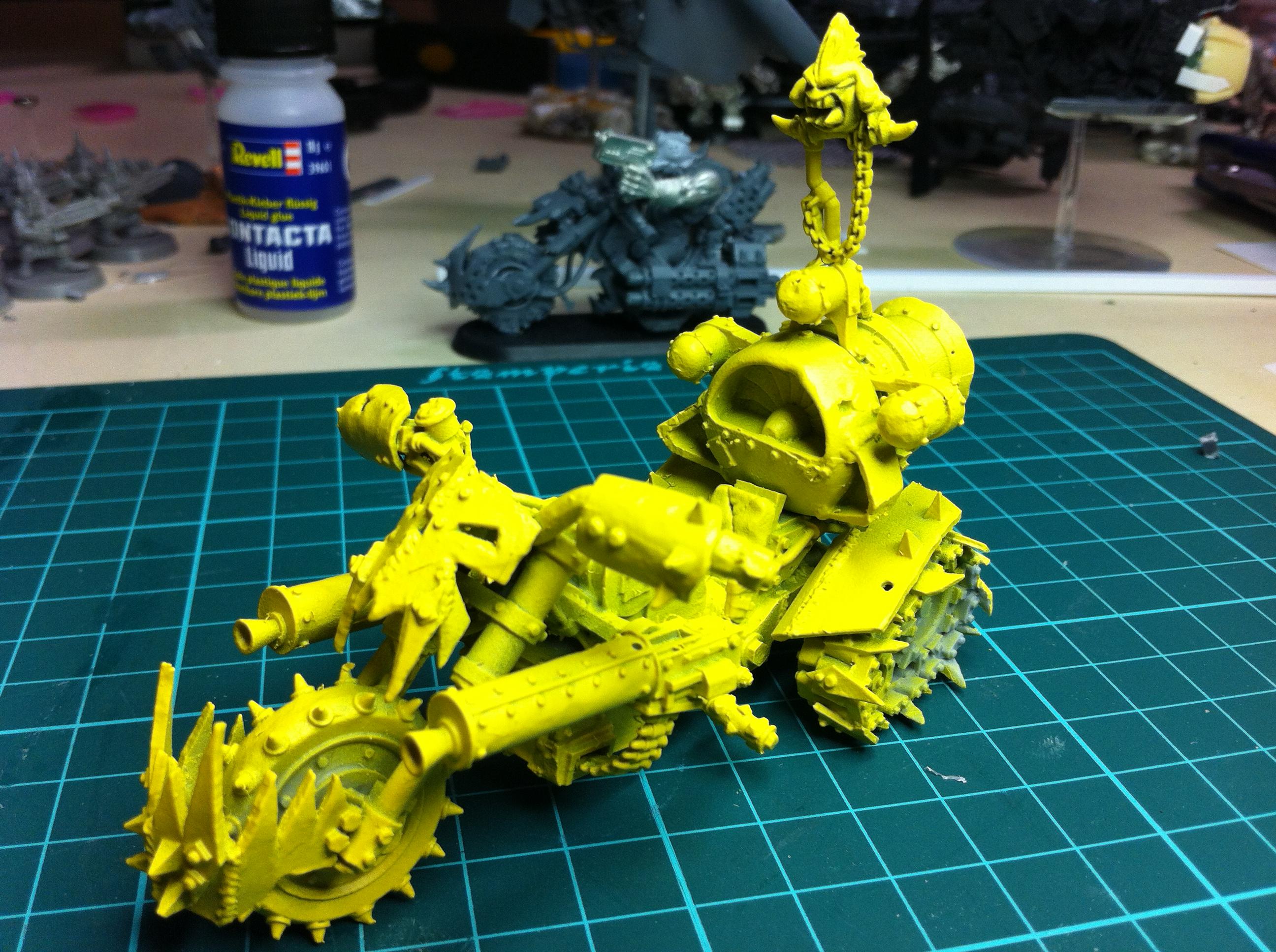 Bike, Orks, FW warboss on bike with a little friend