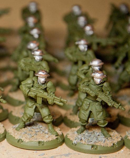 British, Dust, British infantry WIP