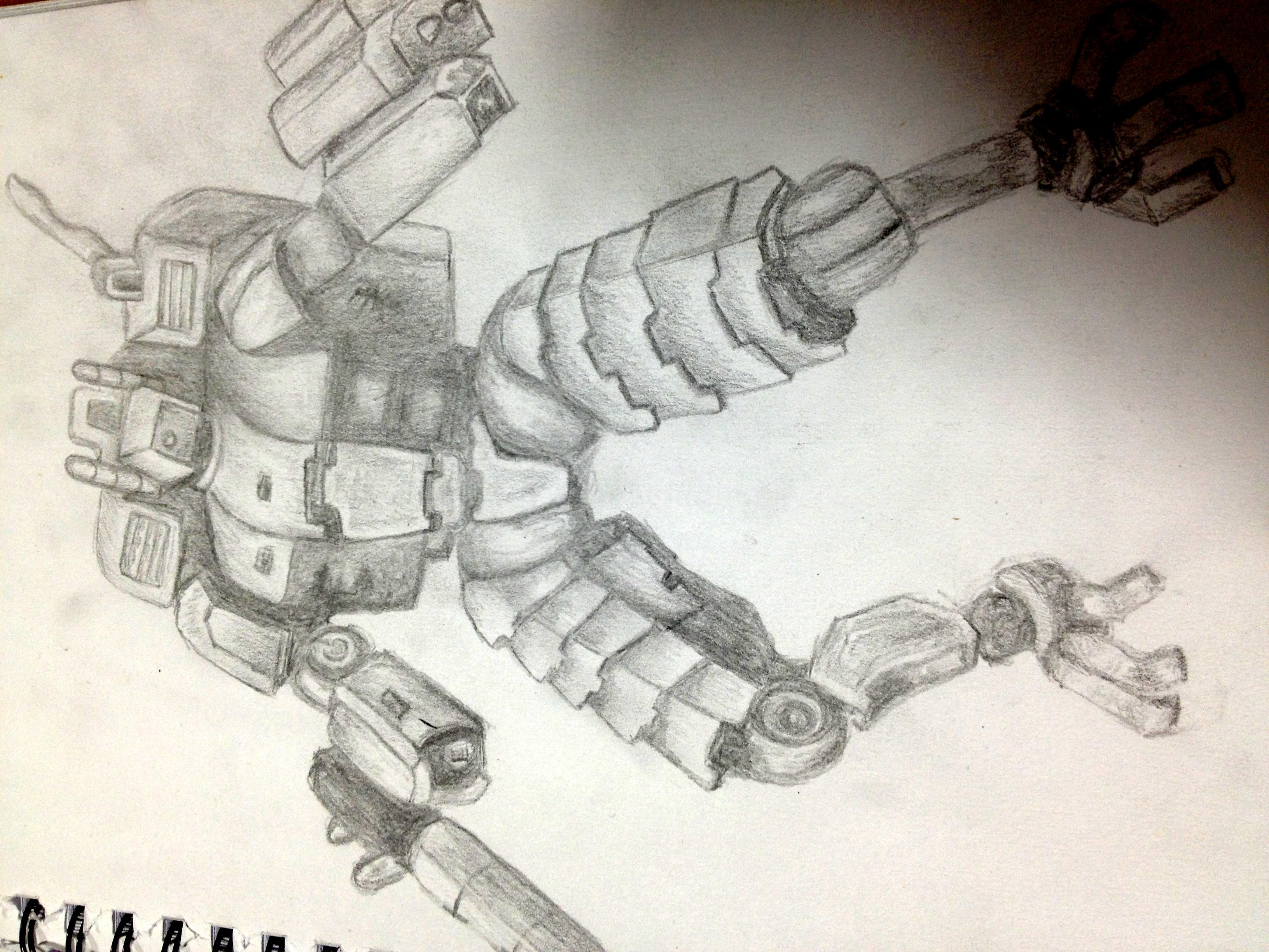 My hand drawn tau Battle suit