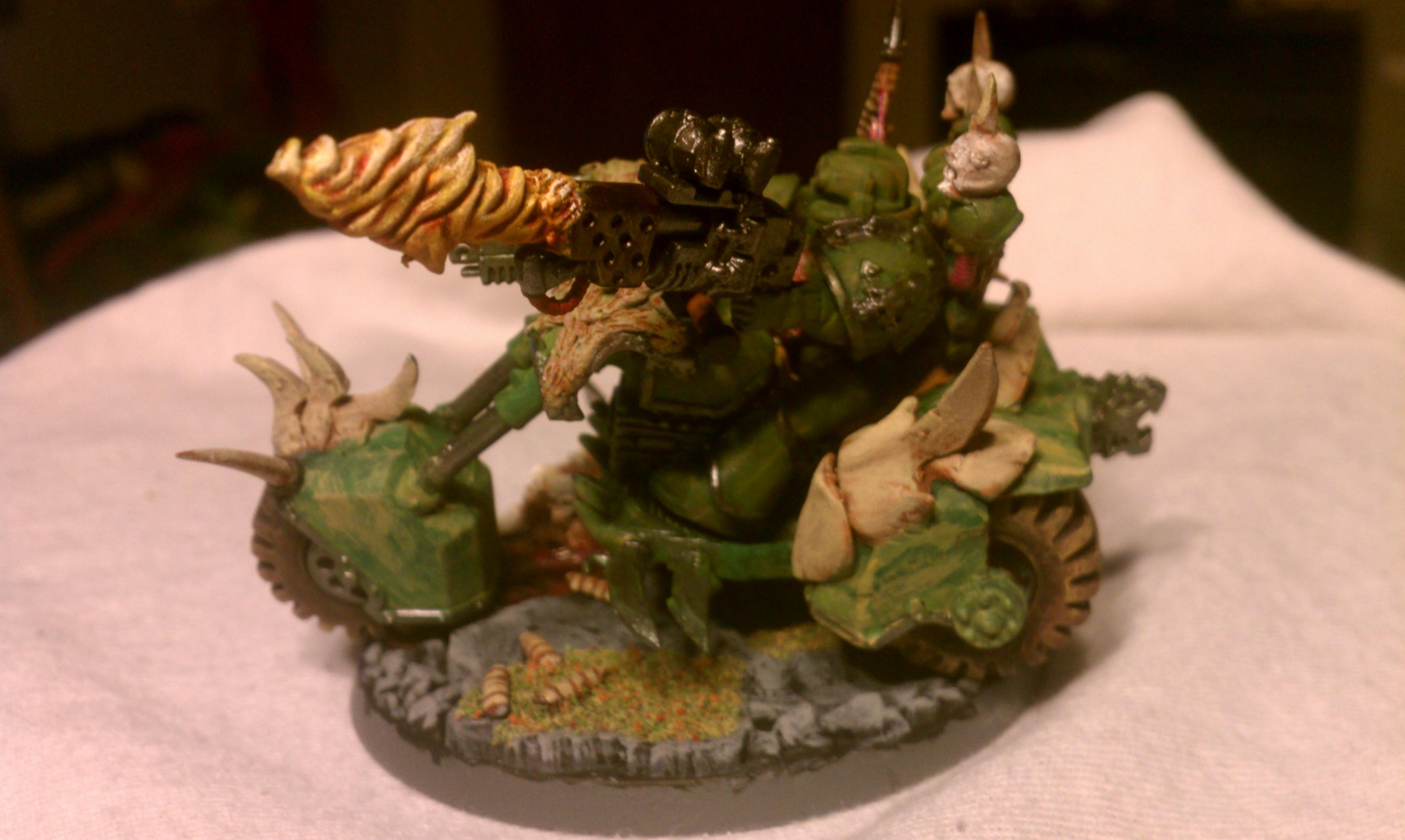 Death Guard Chaos Lord On Bike