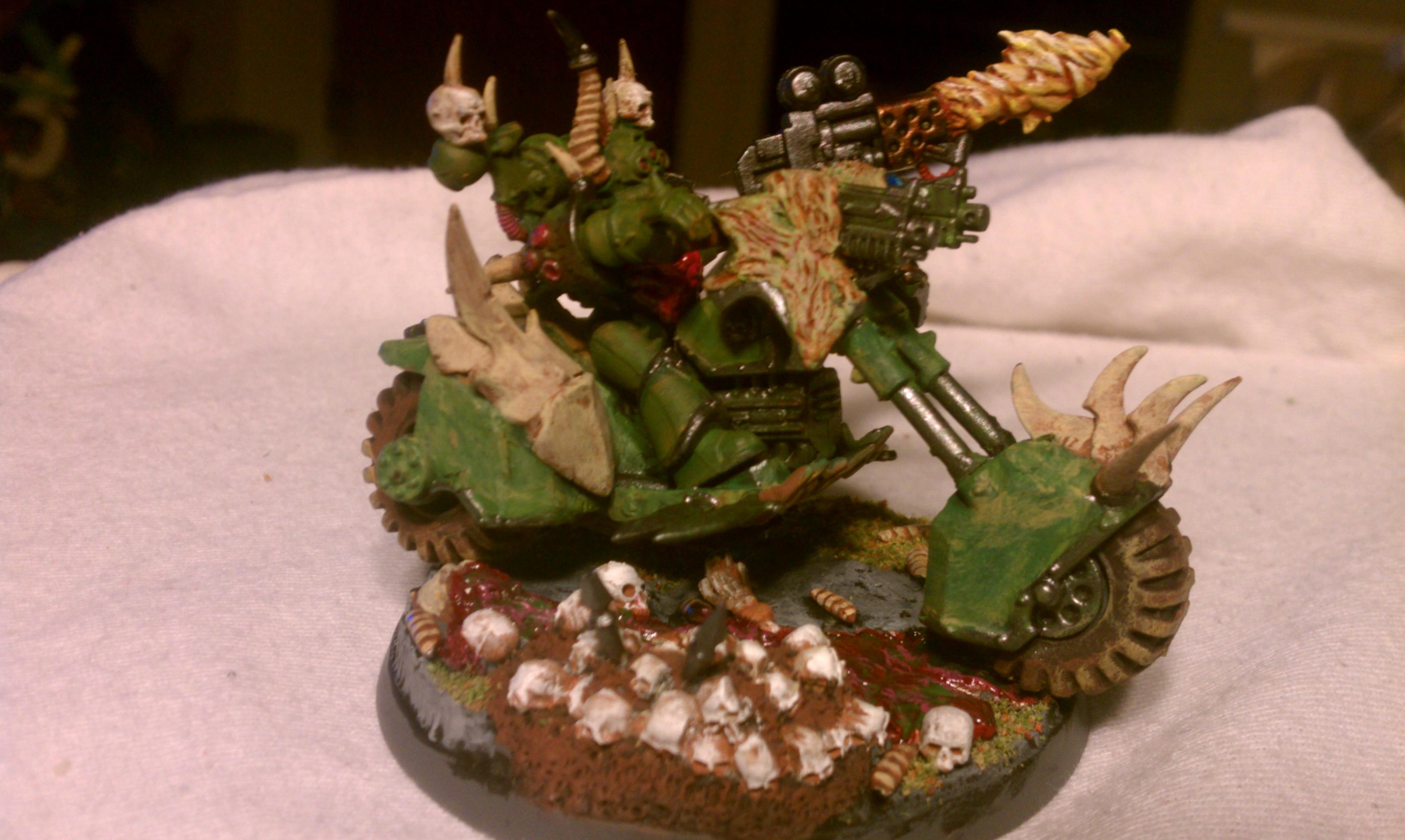 Death Guard Chaos Lord On Bike