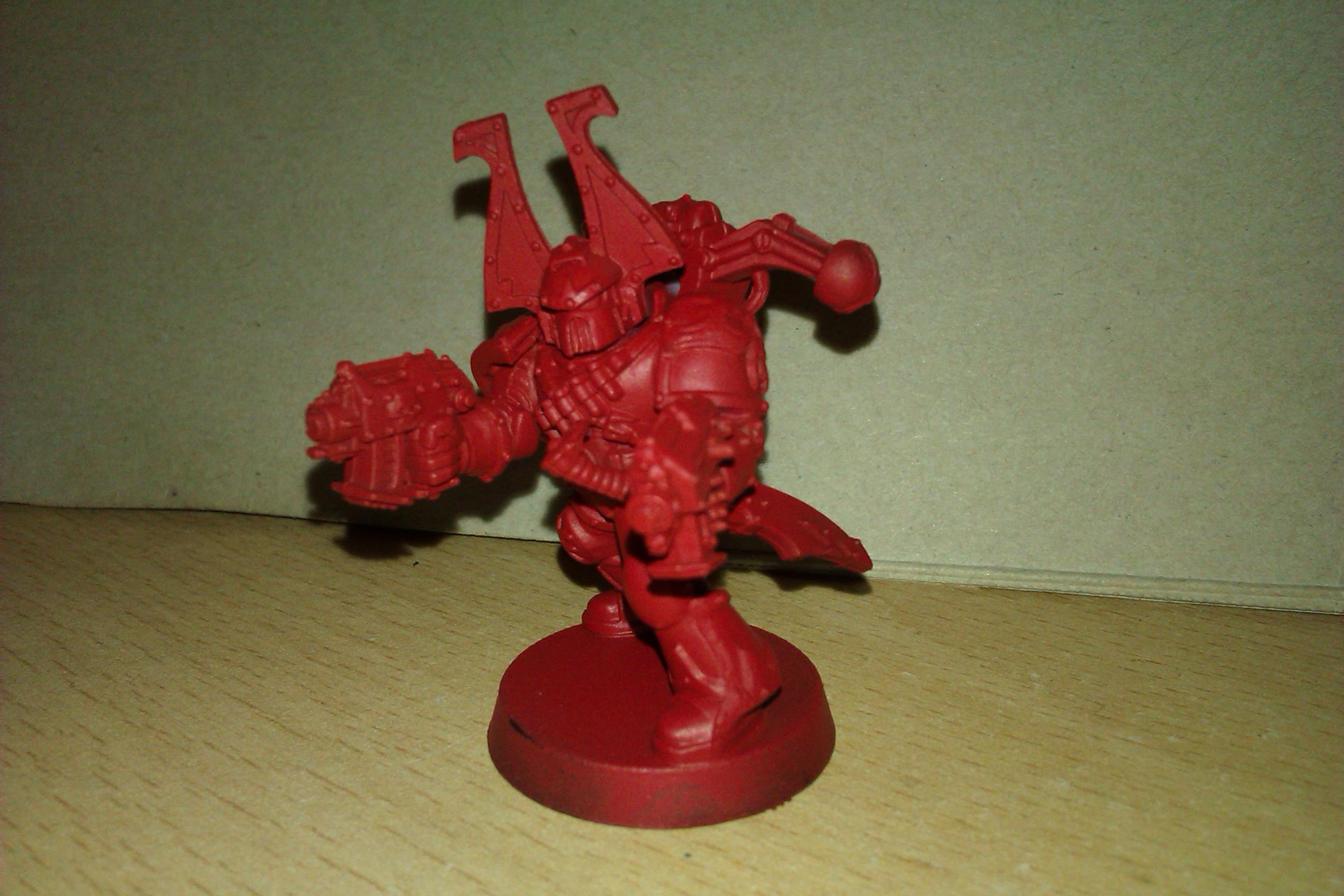 So far got the basecoat on all of them. Sprayed Mephiston Red