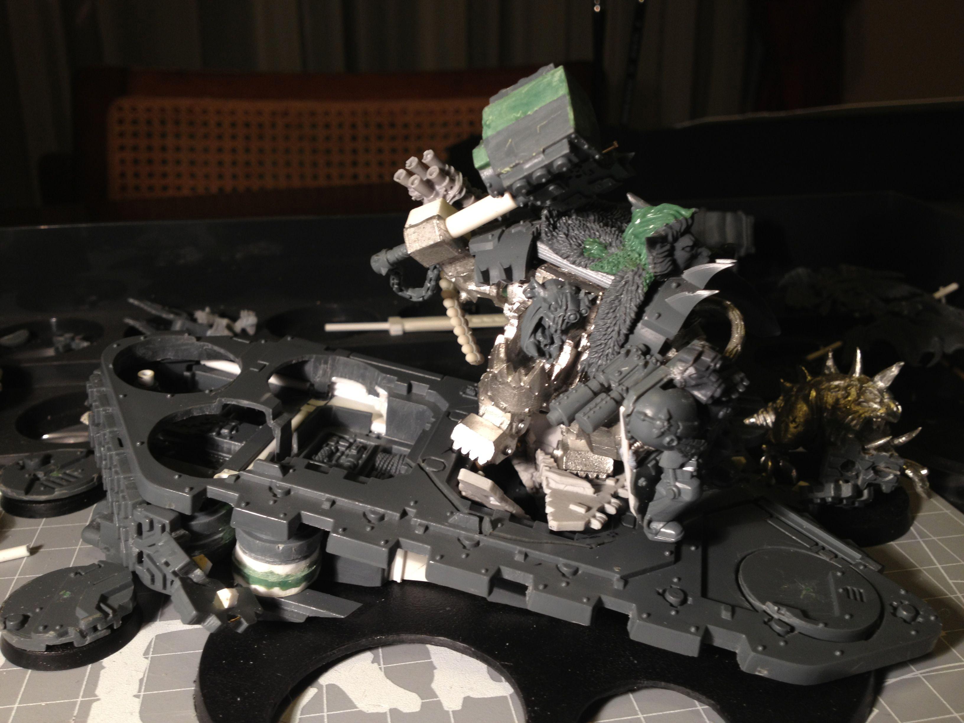 Da Dark Angelz, Orks, Warboss, Work In Progress