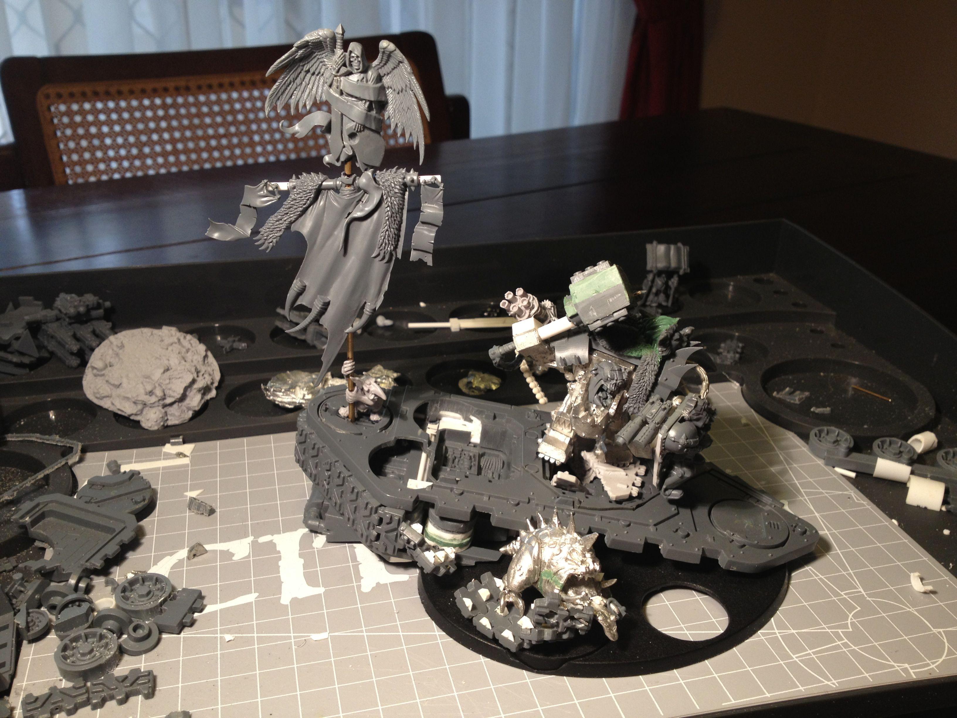 Da Dark Angelz, Orks, Warboss, Work In Progress
