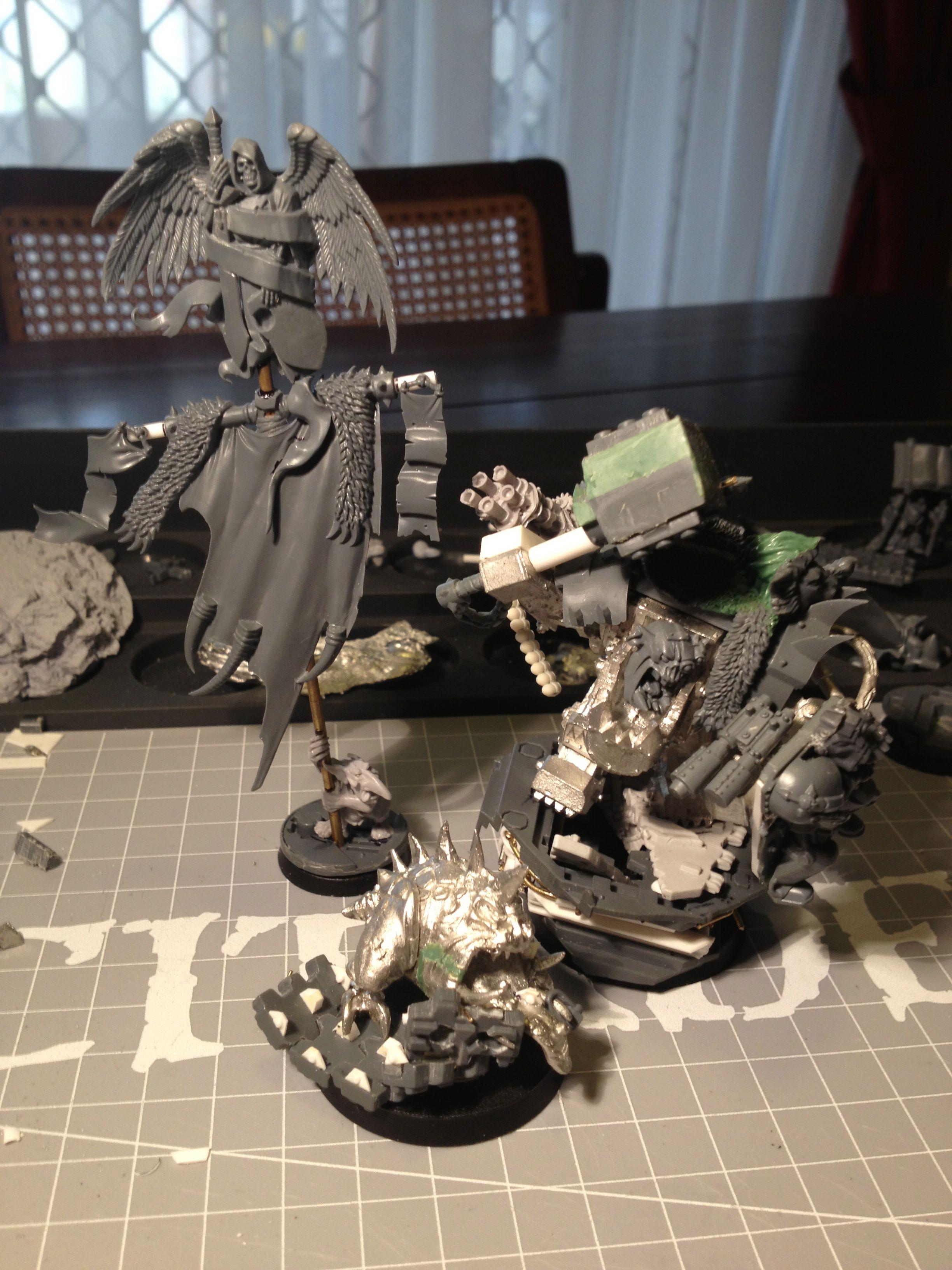 Da Dark Angelz, Orks, Warboss, Work In Progress