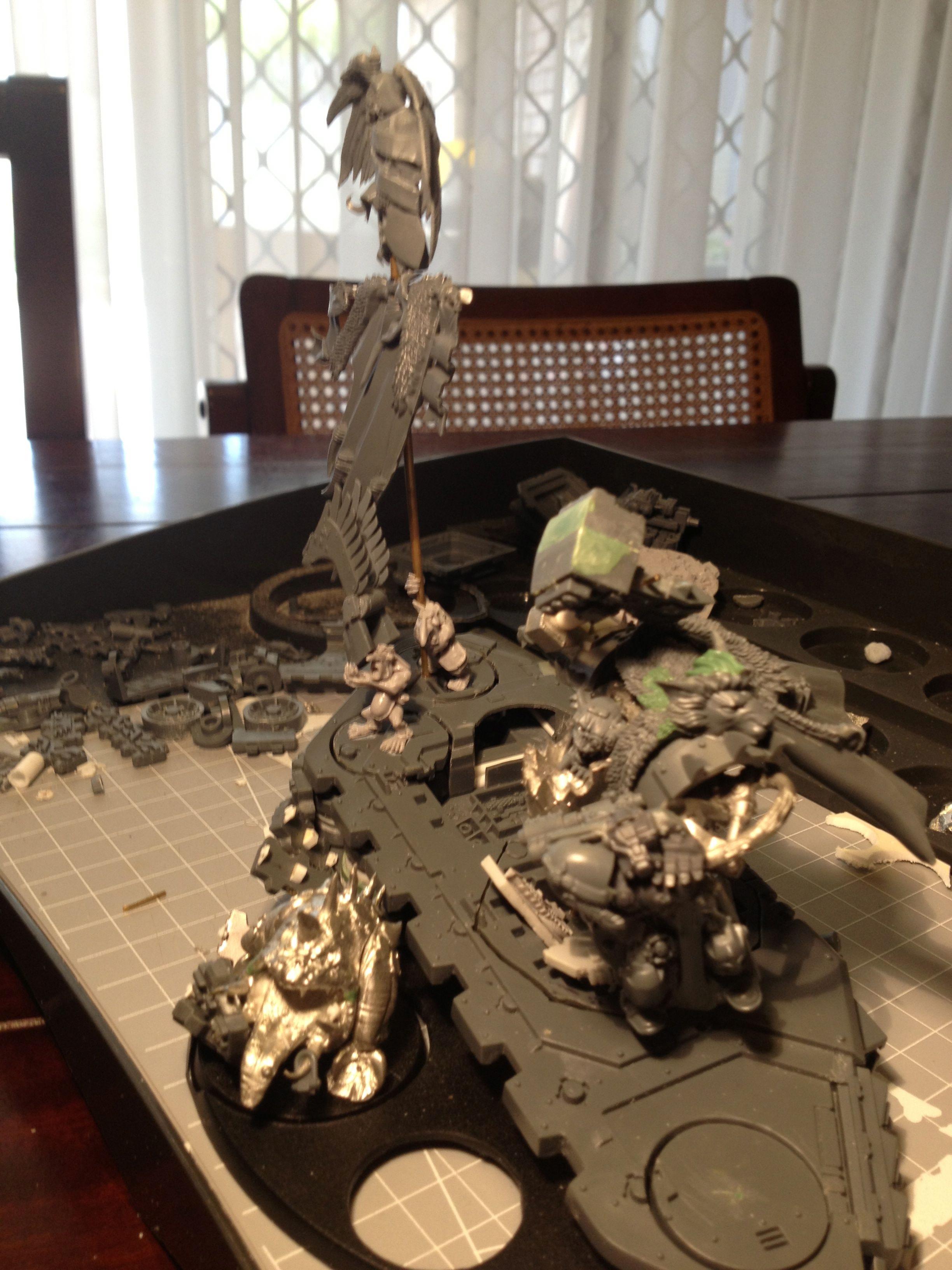 Da Dark Angelz, Orks, Warboss, Work In Progress