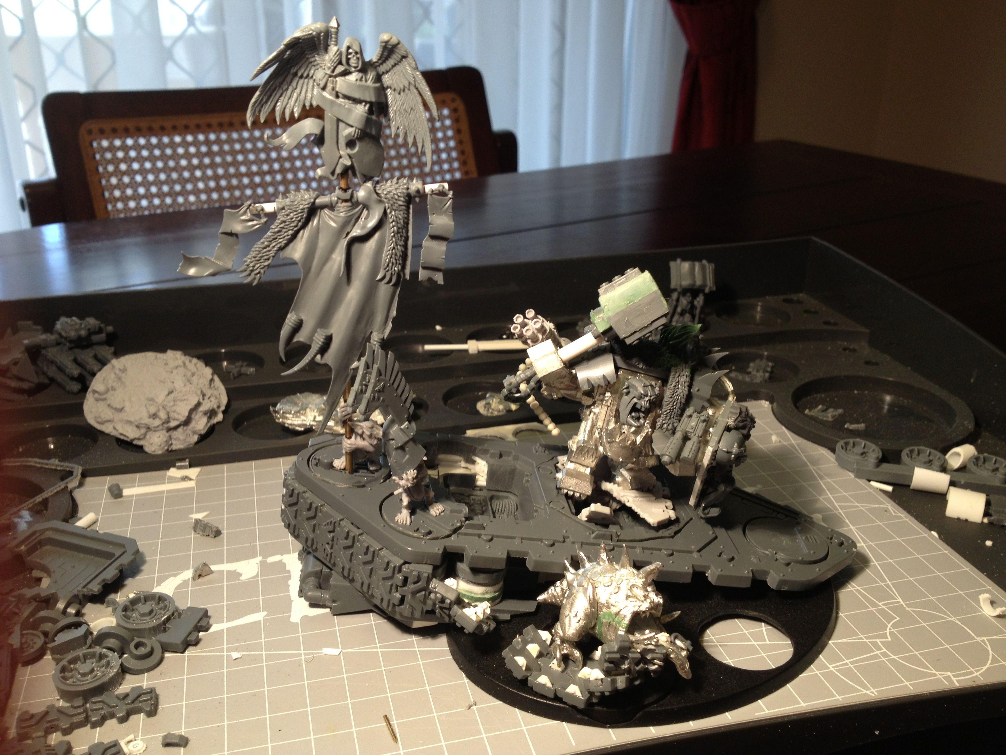 Da Dark Angelz, Orks, Warboss, Work In Progress