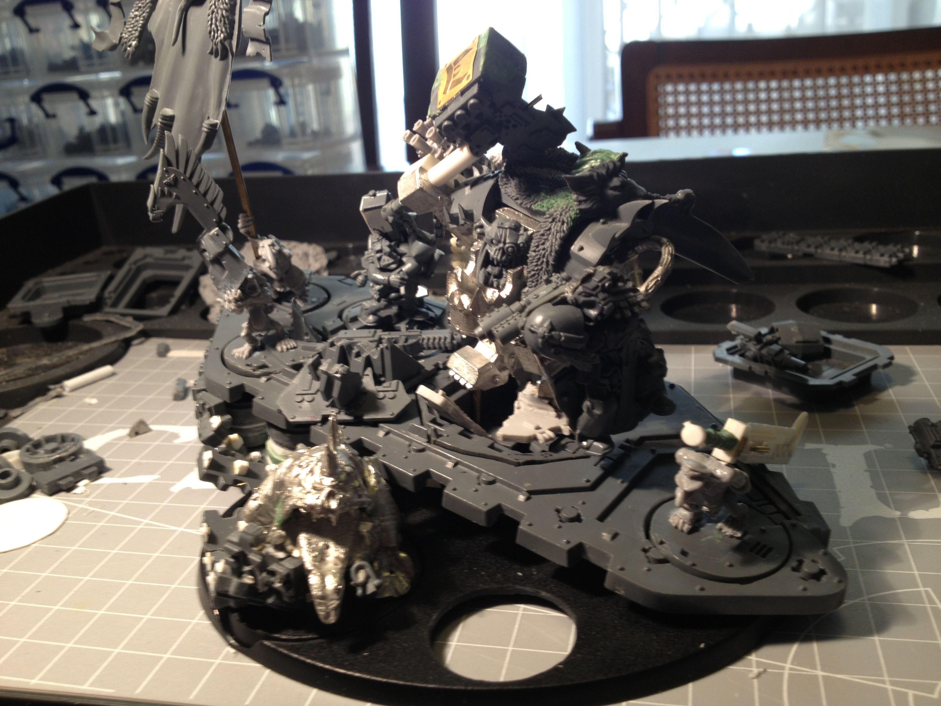 Da Dark Angelz, Orks, Warboss, Work In Progress