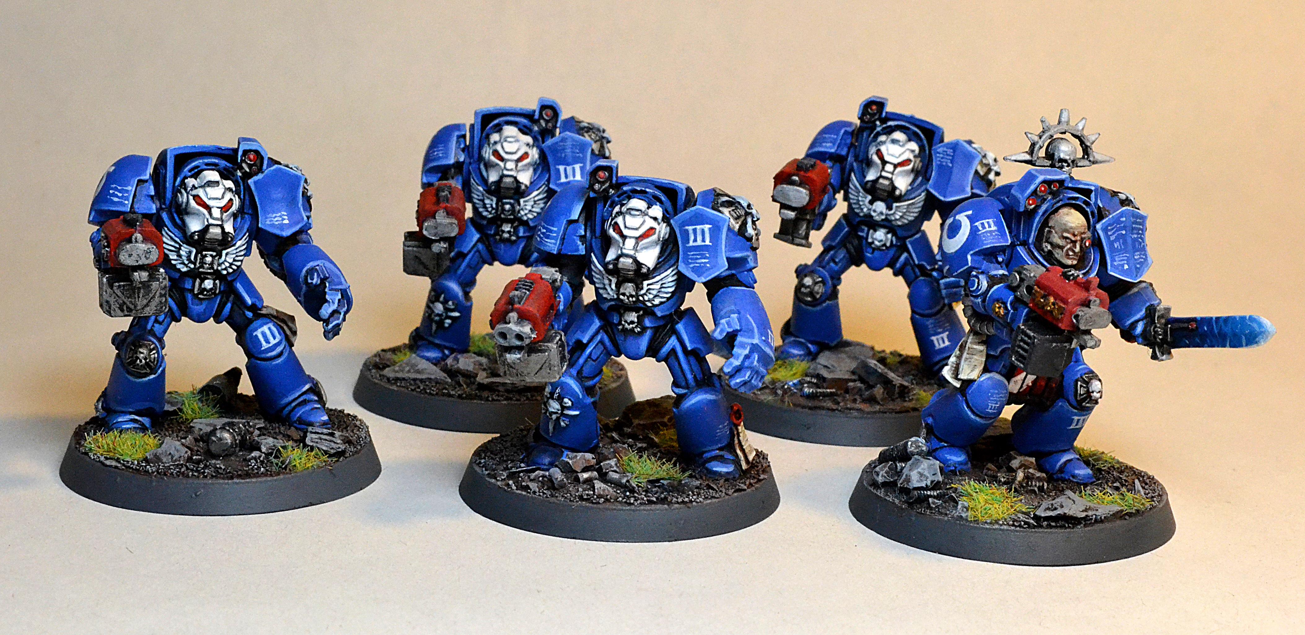 Blue, Space Marines, Terminator Armor, Ultra Marines, Ultramarines