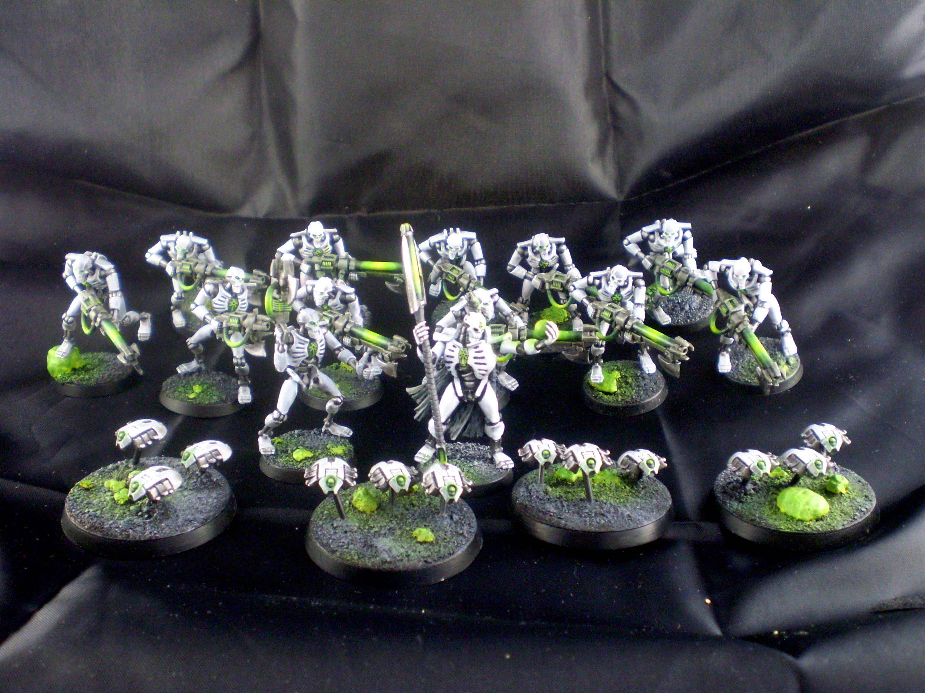 Necron Lord, Necron Warriors, Necrons, Scarabs