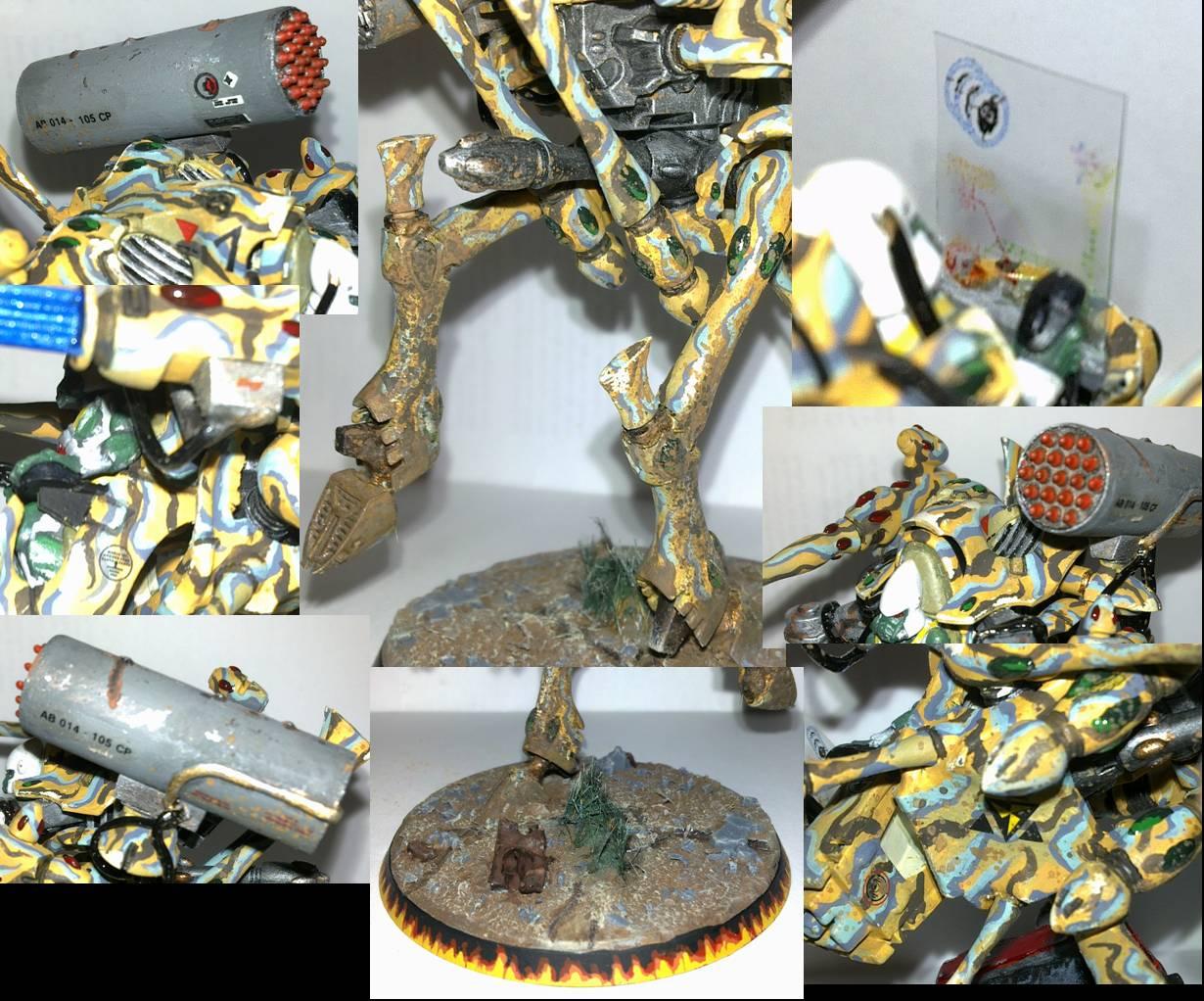 Camouflage, Eldar, War Walker, Warhammer 40,000, Weathered
