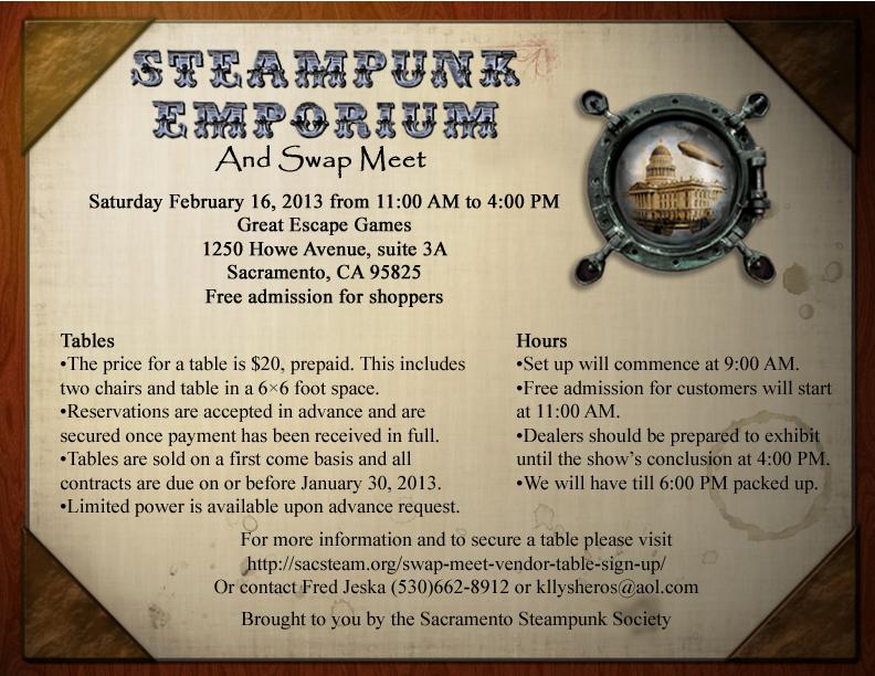 Steampunk  Swap Meet