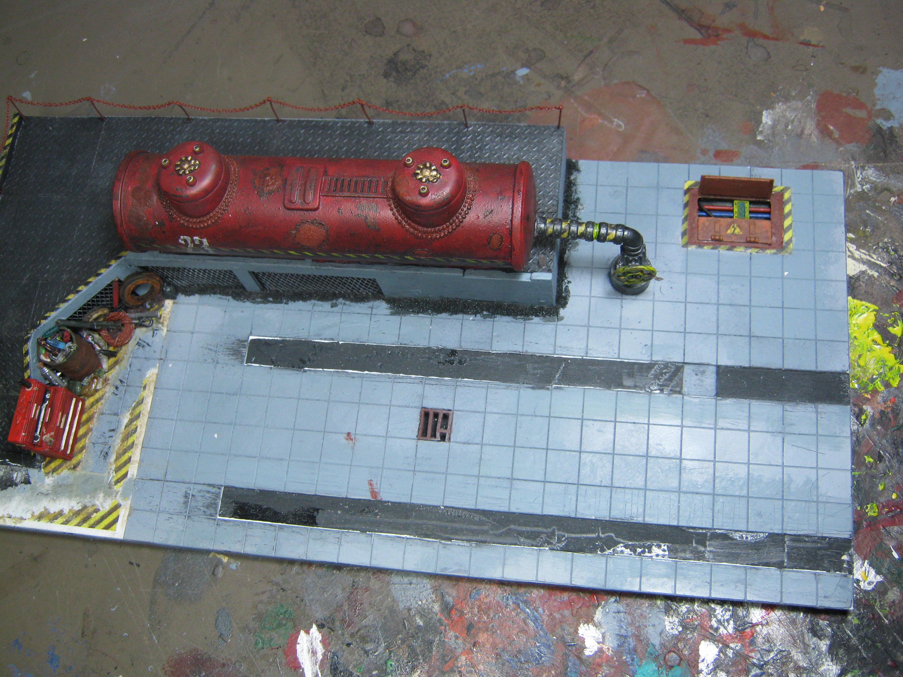 Necromunda, Pavement, Road, Rust Effect, Scratch Build, Terrain, Warhammer 40,000