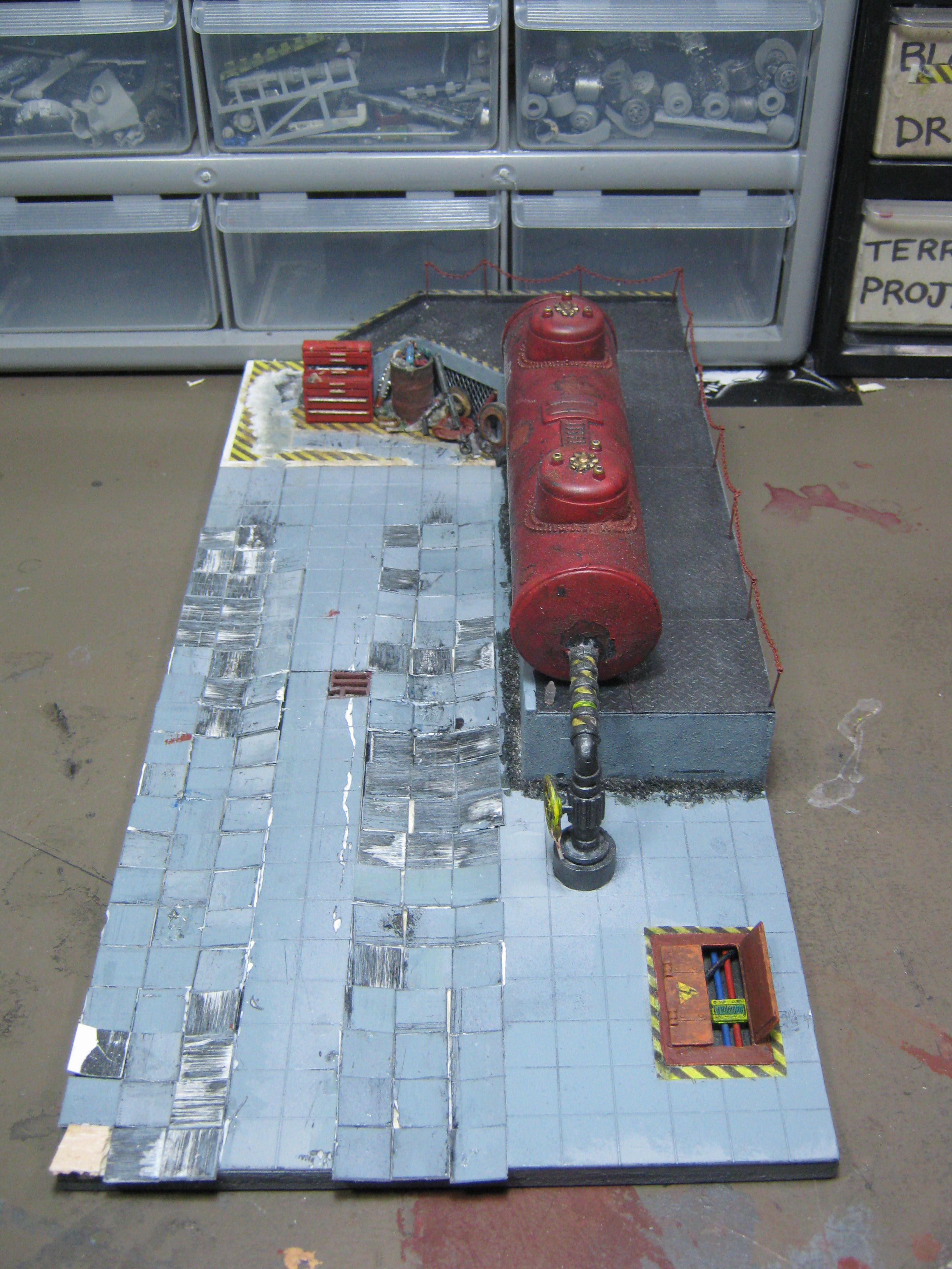 Necromunda, Pavement, Road, Rust Effect, Scratch Build, Terrain, Warhammer 40,000