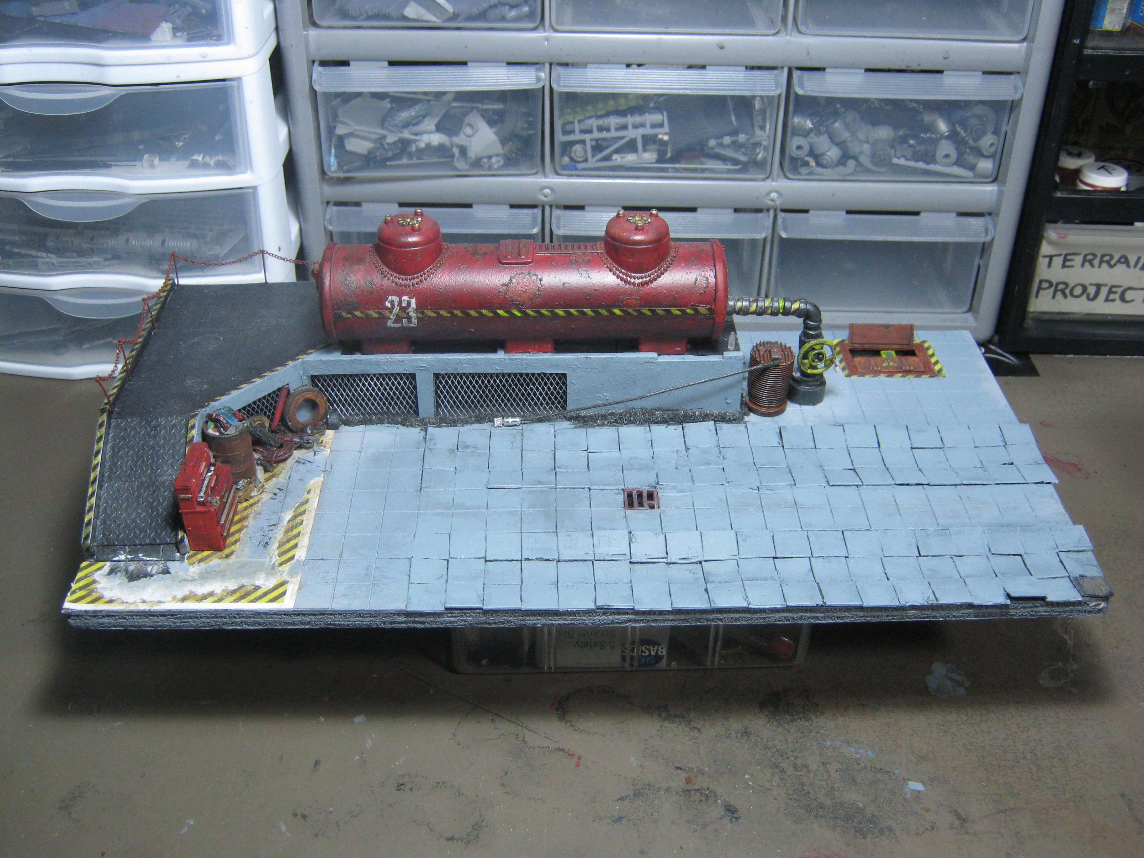 Necromunda, Pavement, Road, Rust Effect, Scratch Build, Terrain, Warhammer 40,000