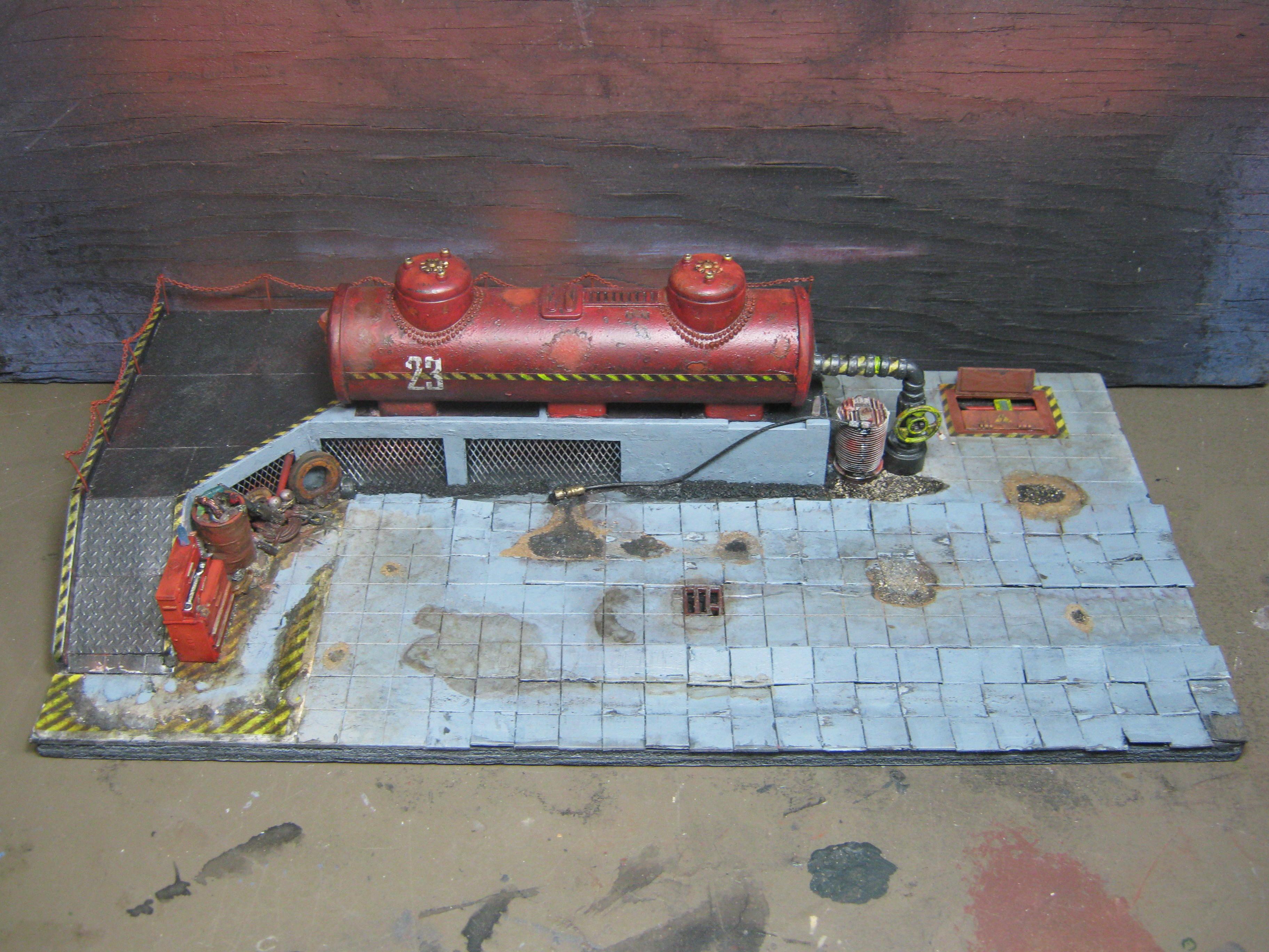 Necromunda, Pavement, Road, Rust Effect, Scratch Build, Terrain, Warhammer 40,000
