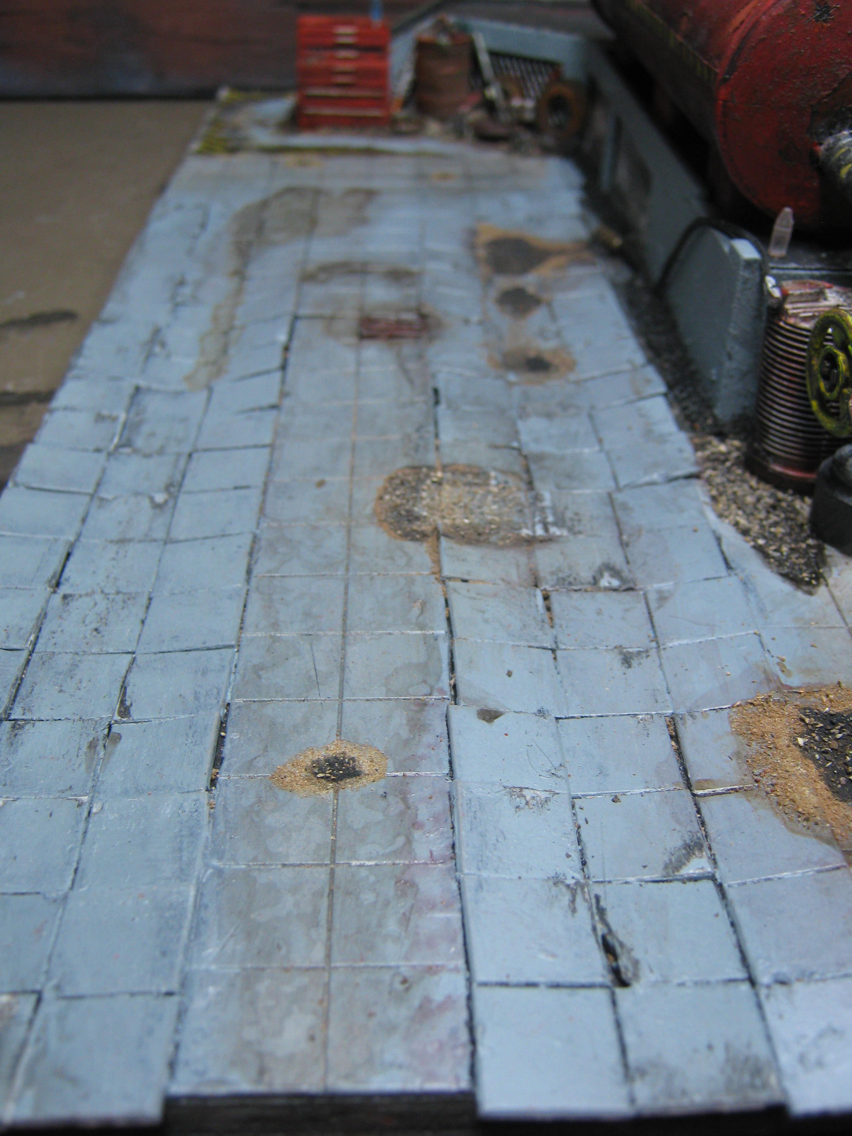 Necromunda, Pavement, Road, Rust Effect, Scratch Build, Terrain, Warhammer 40,000