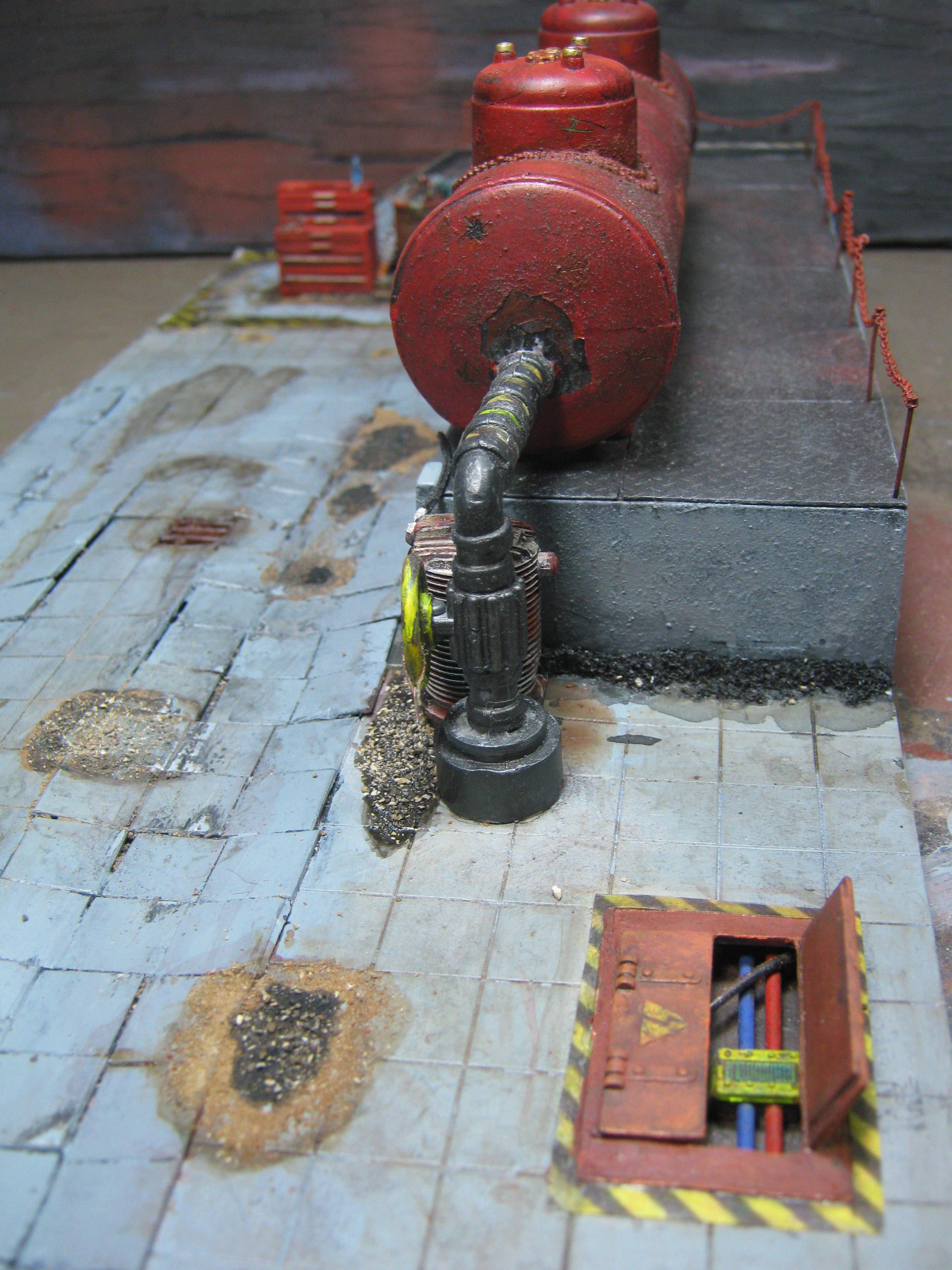 Necromunda, Pavement, Road, Rust Effect, Scratch Build, Terrain, Warhammer 40,000