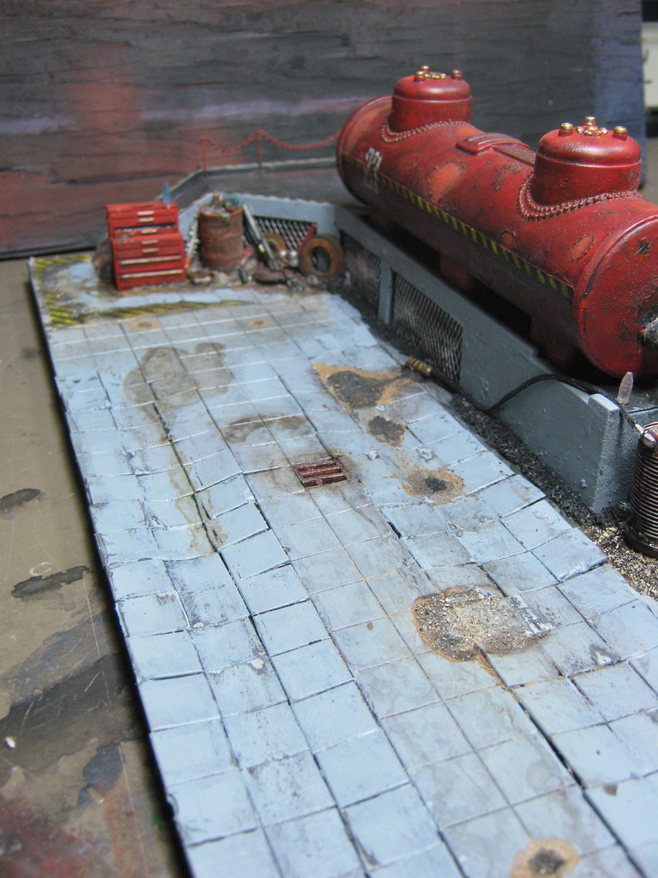 Necromunda, Pavement, Road, Rust Effect, Scratch Build, Terrain, Warhammer 40,000